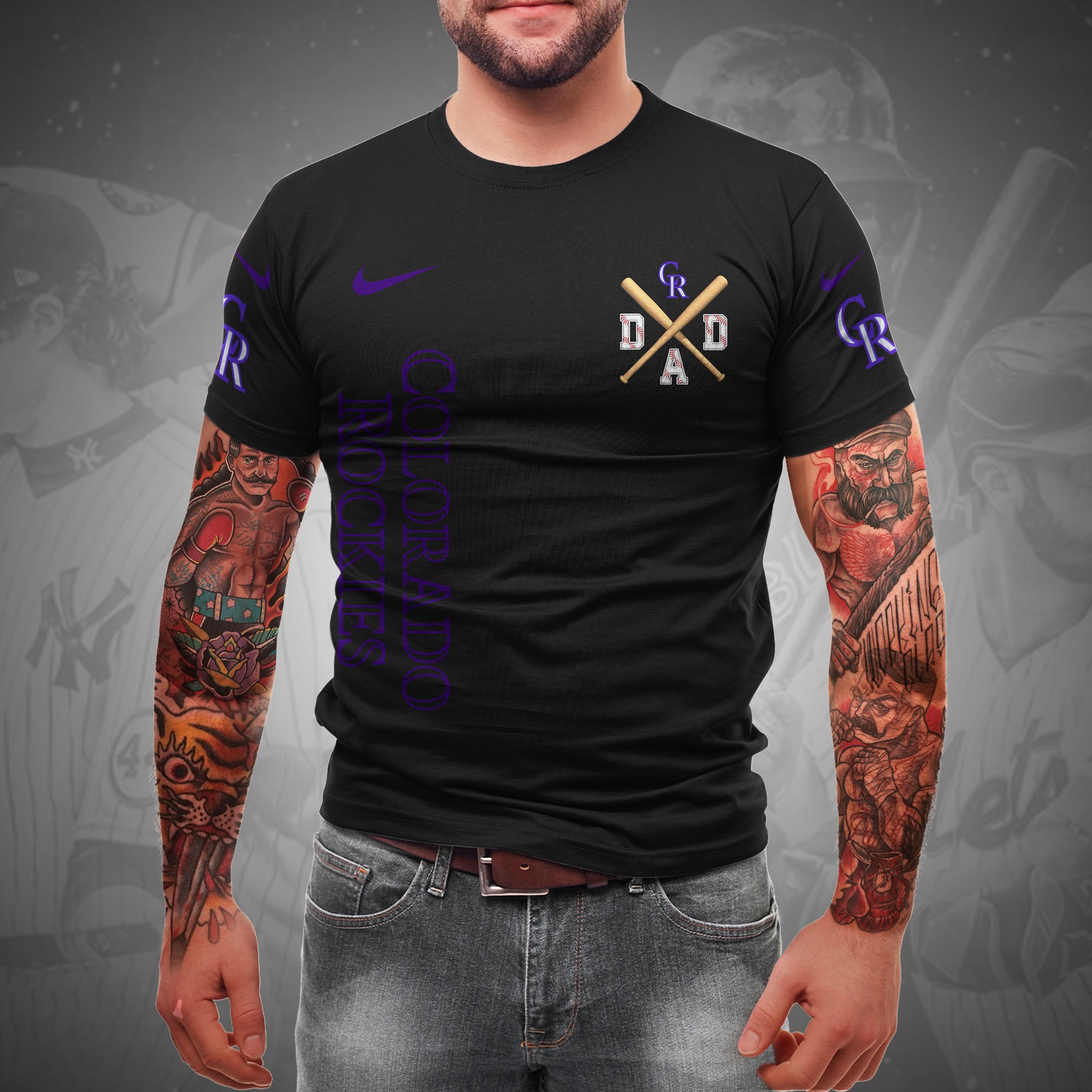 Alternative view of Colorado Rockies T-shirt Custom Name And Number, Sport Team Shirt, Gifts For Dad ETRG-05132208