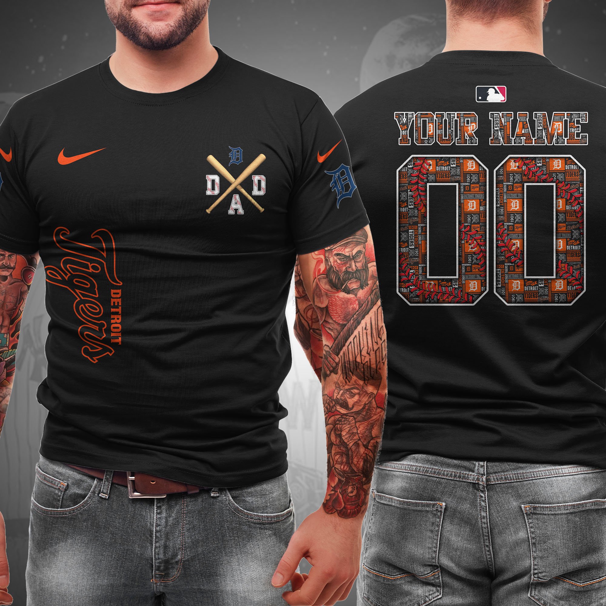 Detroit Tigers T-shirt Custom Name And Number, Sport Team Shirt, Gifts For Dad ETRG-05132208