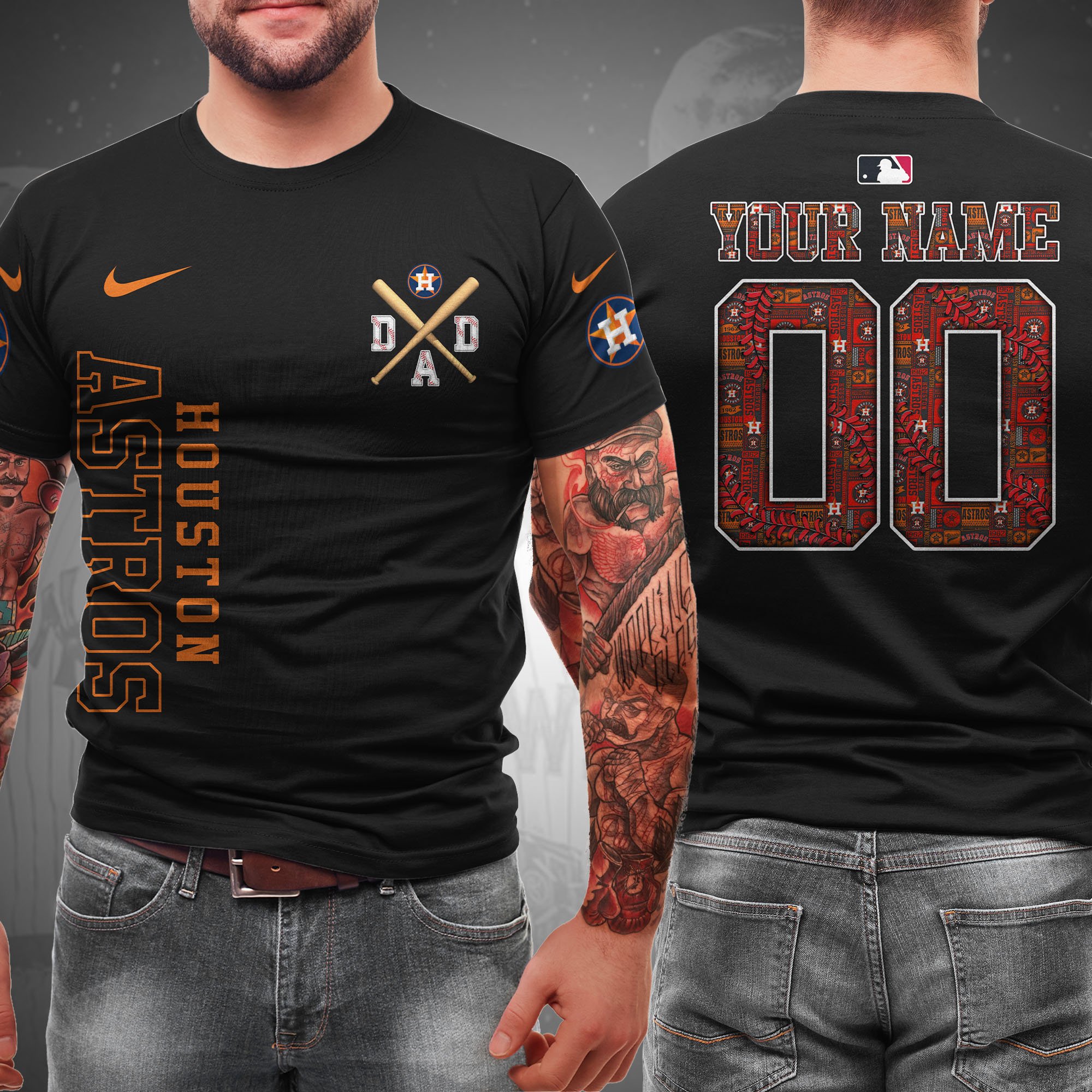 Houston Astros T-shirt Custom Name And Number, Sport Team Shirt, Gifts For Dad ETRG-05132208