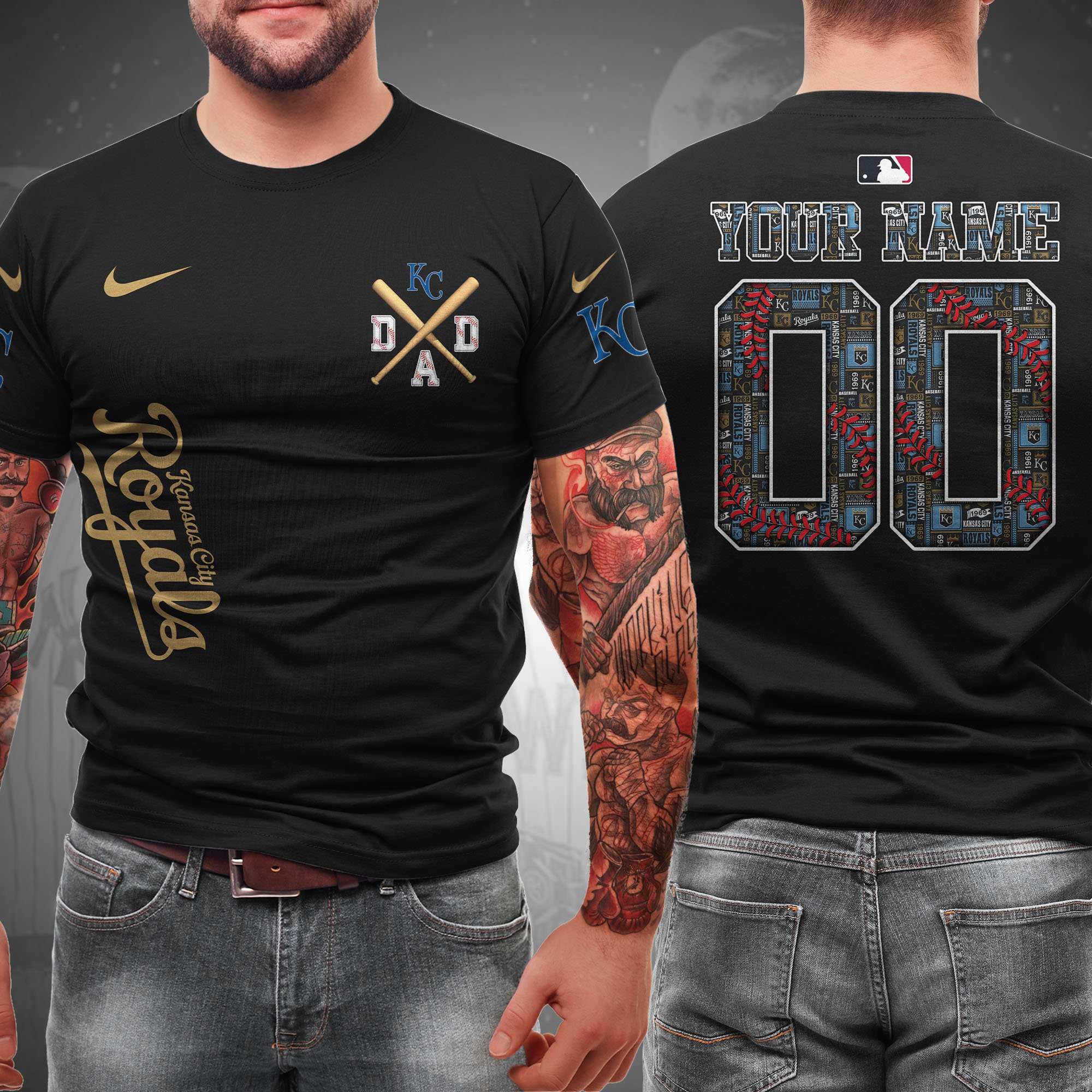 Kansas City Royals T-shirt Custom Name And Number, Sport Team Shirt, Gifts For Dad ETRG-05132208
