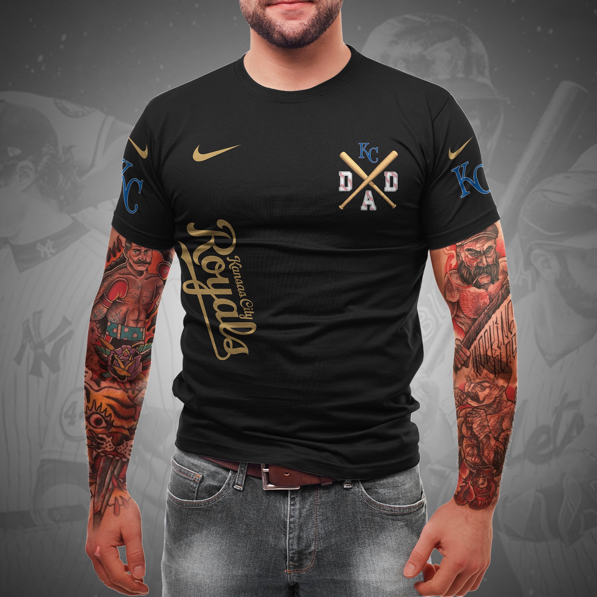 Alternative view of Kansas City Royals T-shirt Custom Name And Number, Sport Team Shirt, Gifts For Dad ETRG-05132208