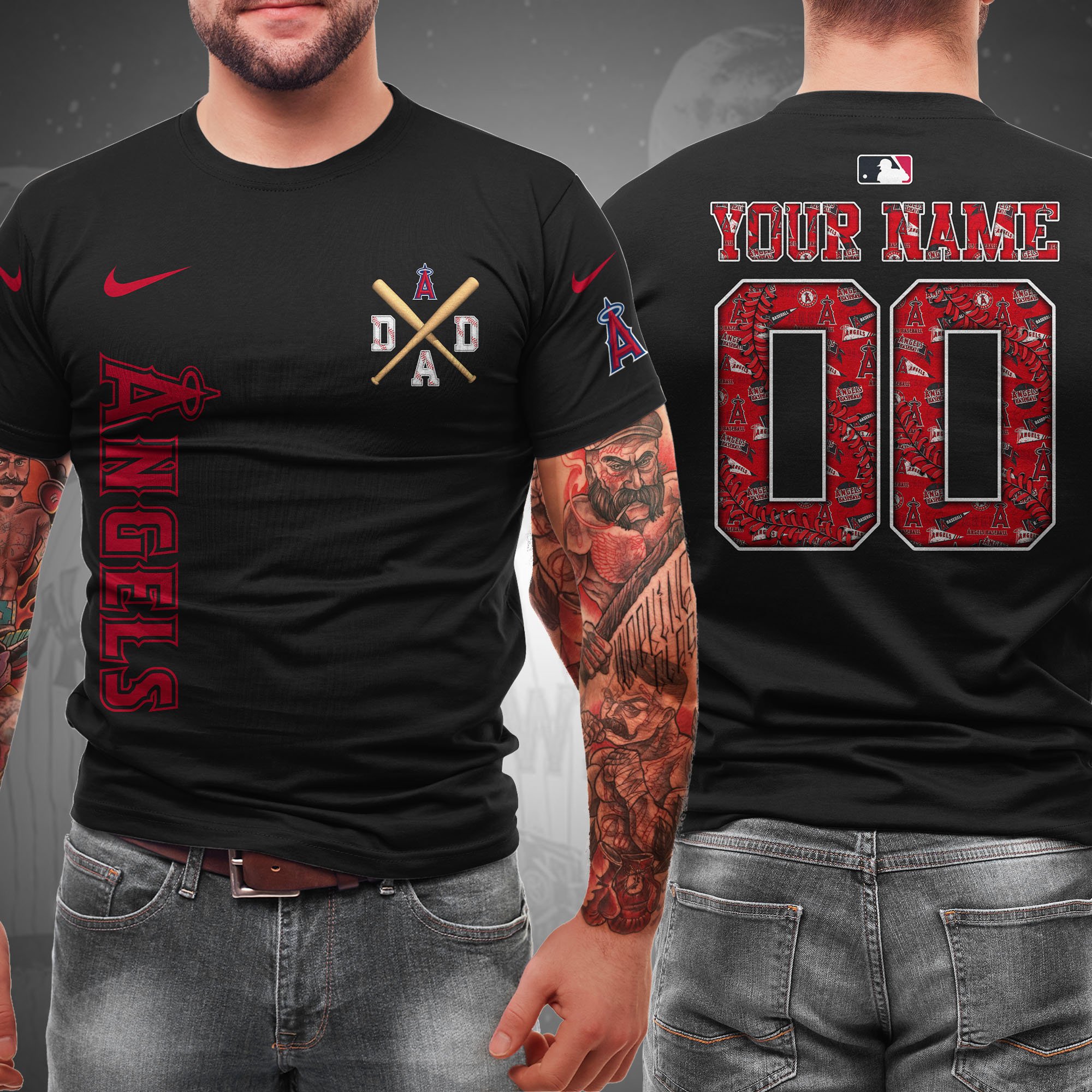 Los Angeles Angels T-shirt Custom Name And Number, Sport Team Shirt, Gifts For Dad ETRG-05132208