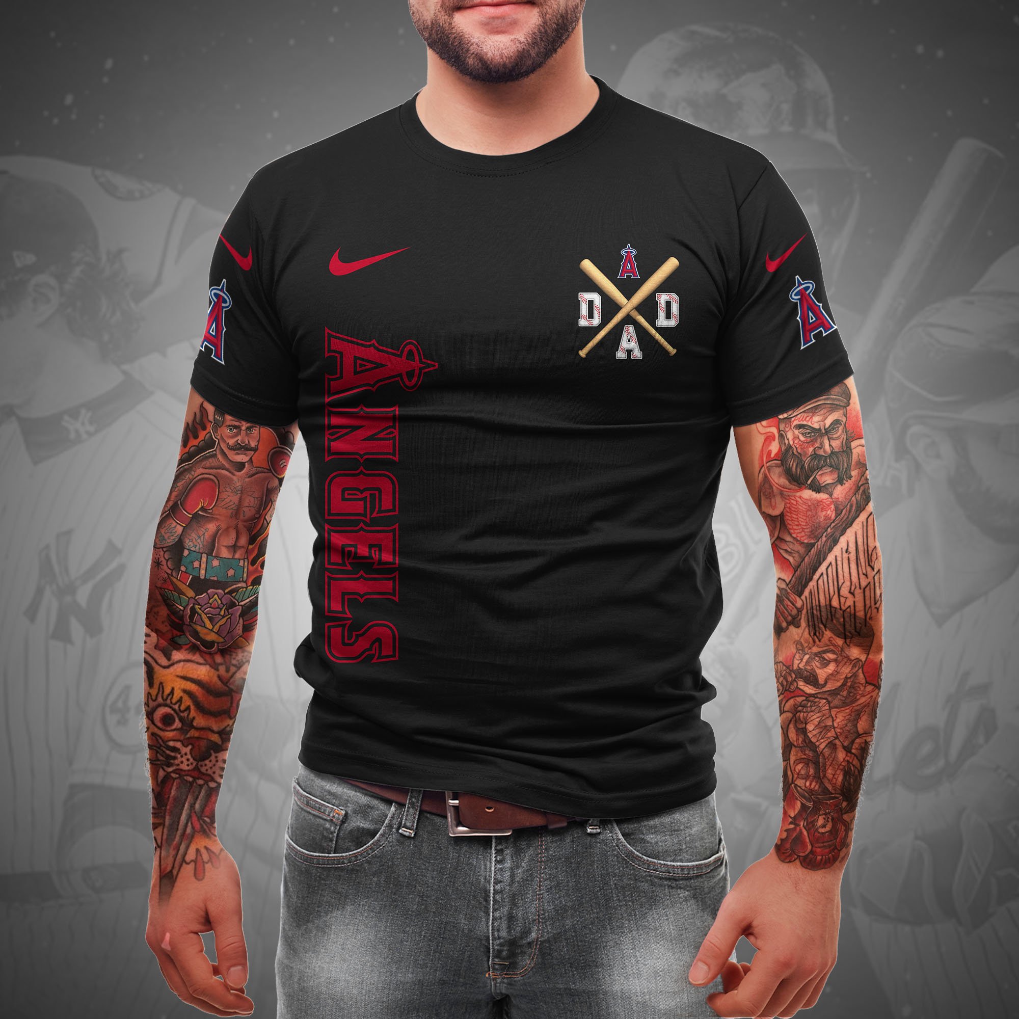 Alternative view of Los Angeles Angels T-shirt Custom Name And Number, Sport Team Shirt, Gifts For Dad ETRG-05132208