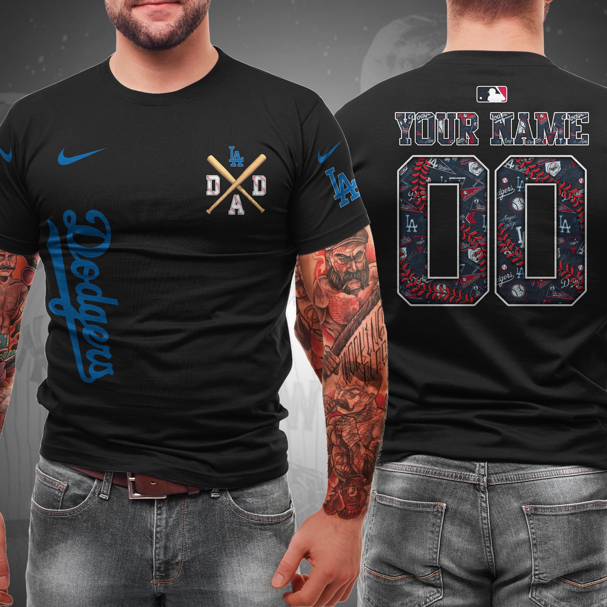 Los Angeles Dodgers T-shirt Custom Name And Number, Sport Team Shirt, Gifts For Dad ETRG-05132208