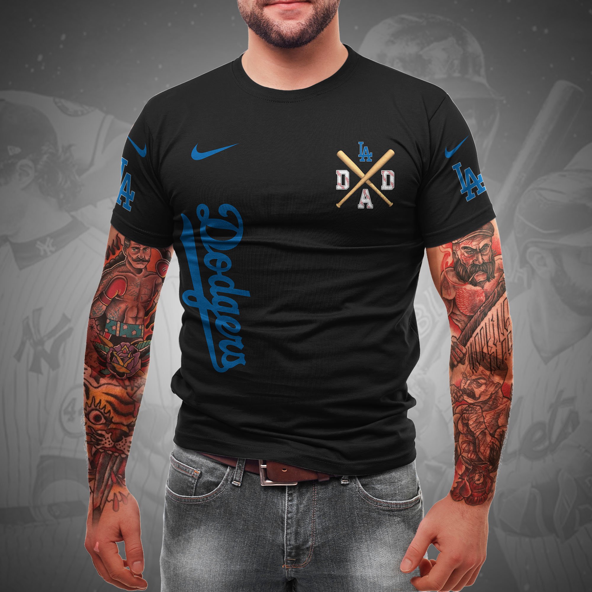 Alternative view of Los Angeles Dodgers T-shirt Custom Name And Number, Sport Team Shirt, Gifts For Dad ETRG-05132208