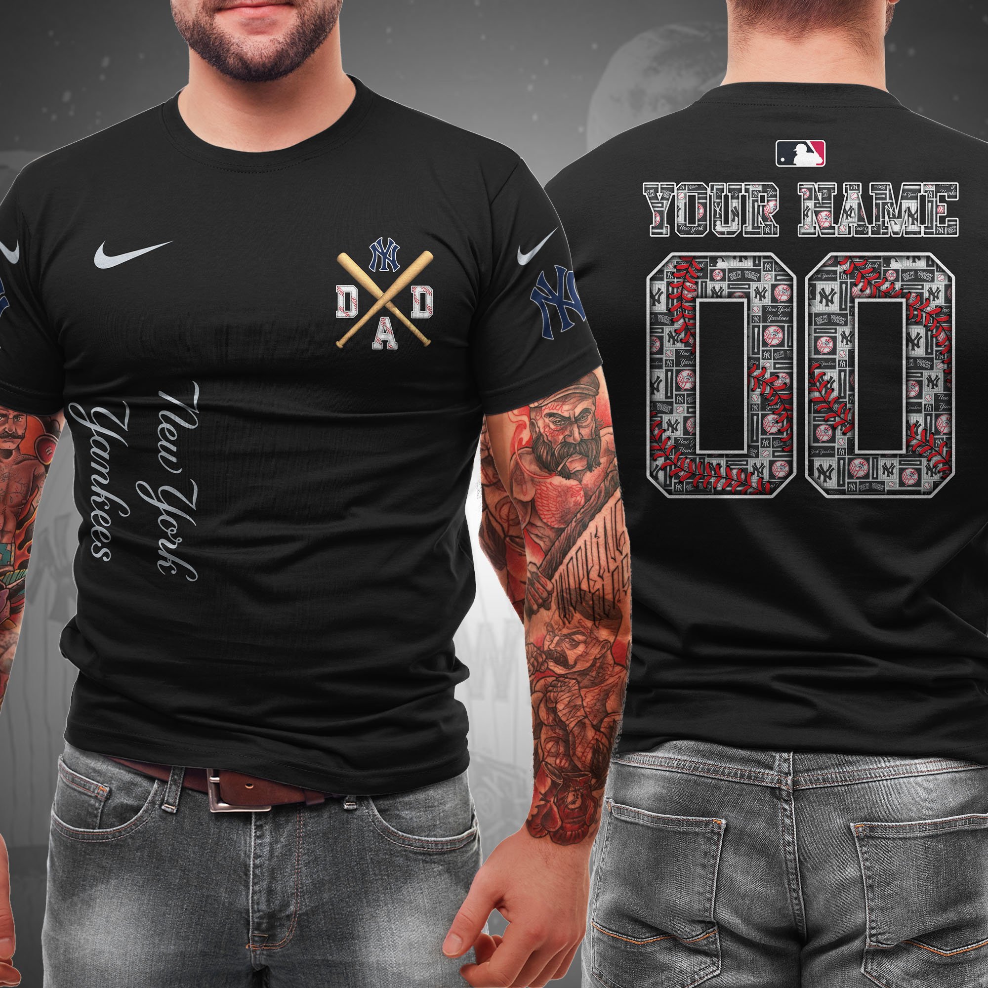 New York Yankees T-shirt Custom Name And Number, Sport Team Shirt, Gifts For Dad ETRG-05132208