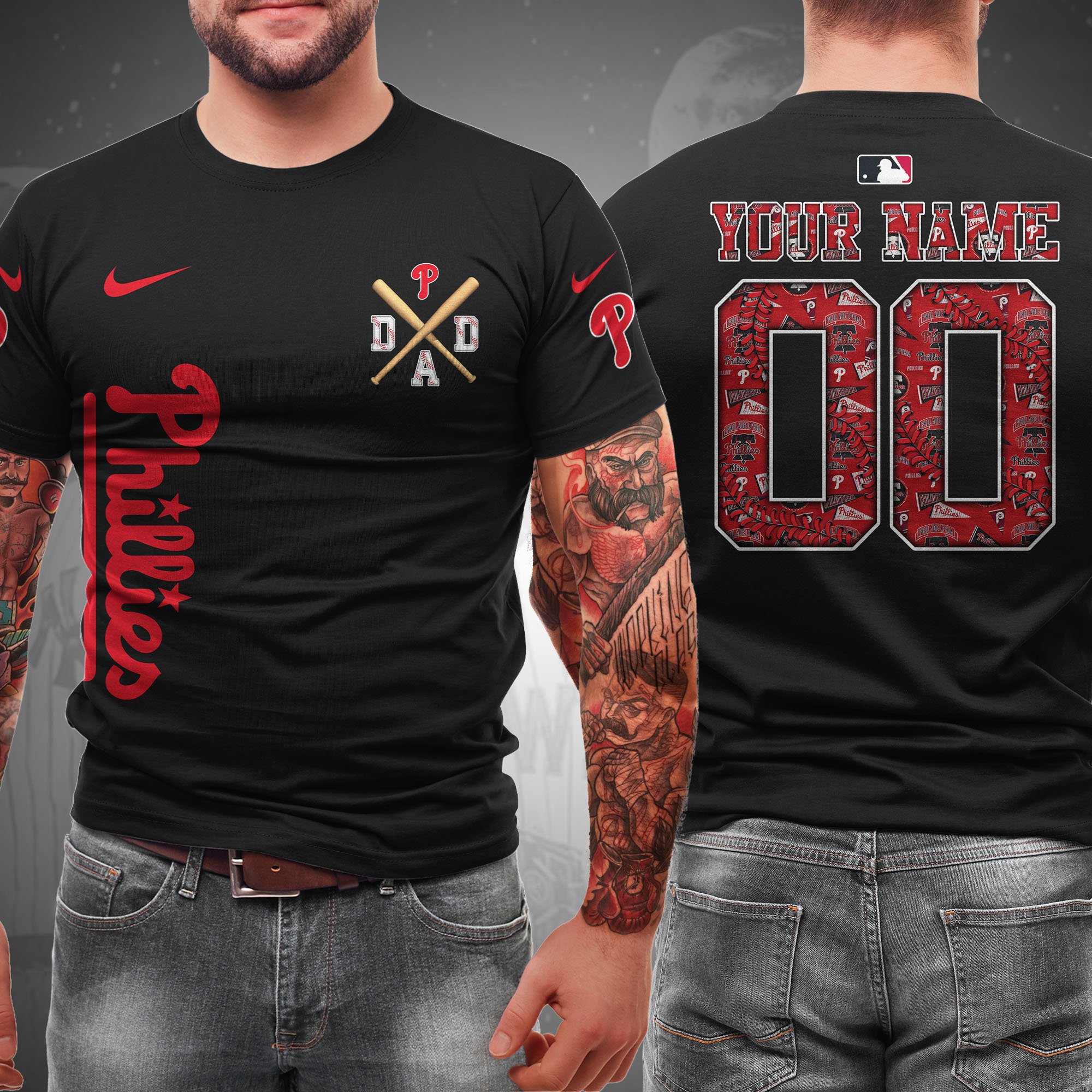 Philadelphia Phillies T-shirt Custom Name And Number, Sport Team Shirt, Gifts For Dad ETRG-05132208