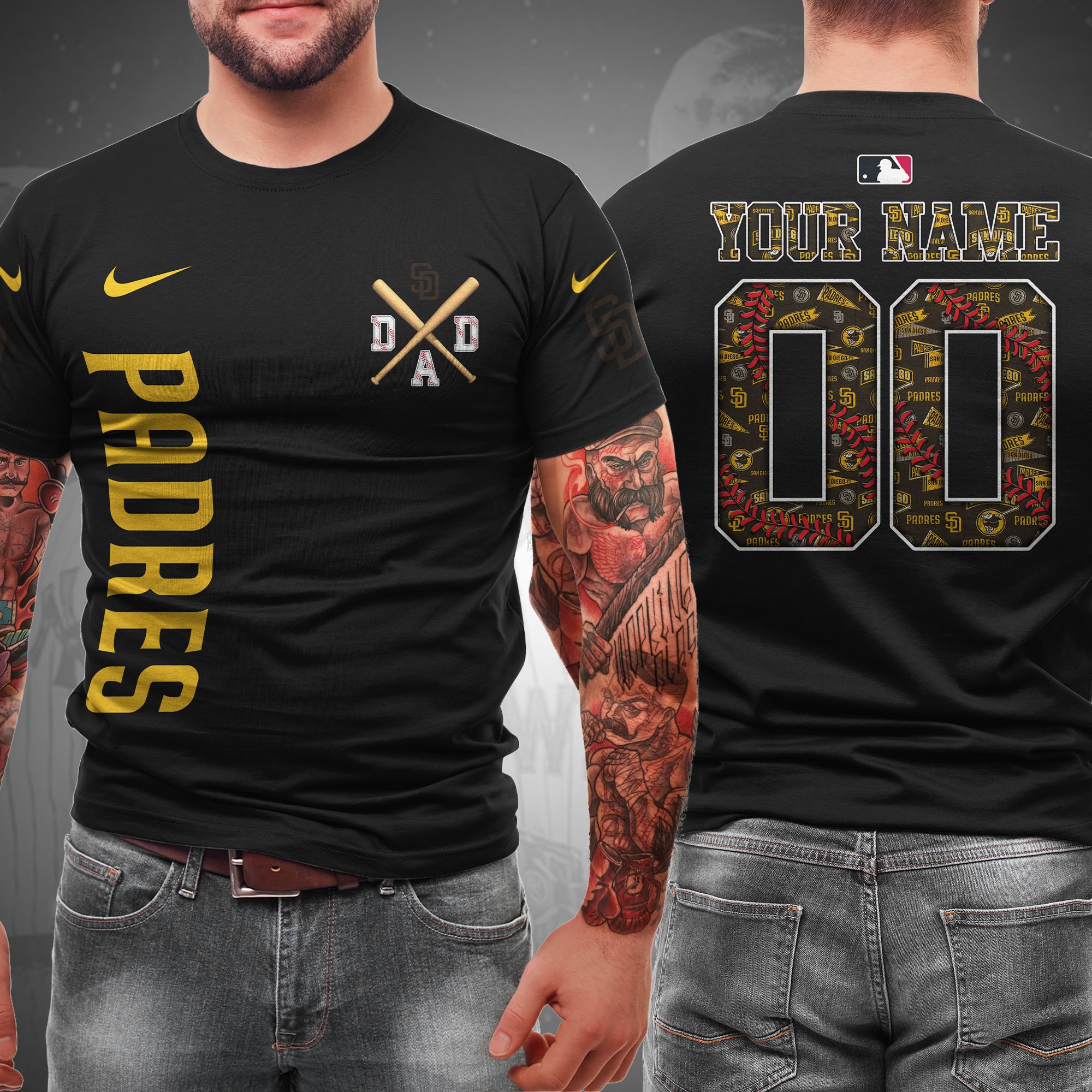 San Diego Padres T-shirt Custom Name And Number, Sport Team Shirt, Gifts For Dad ETRG-05132208