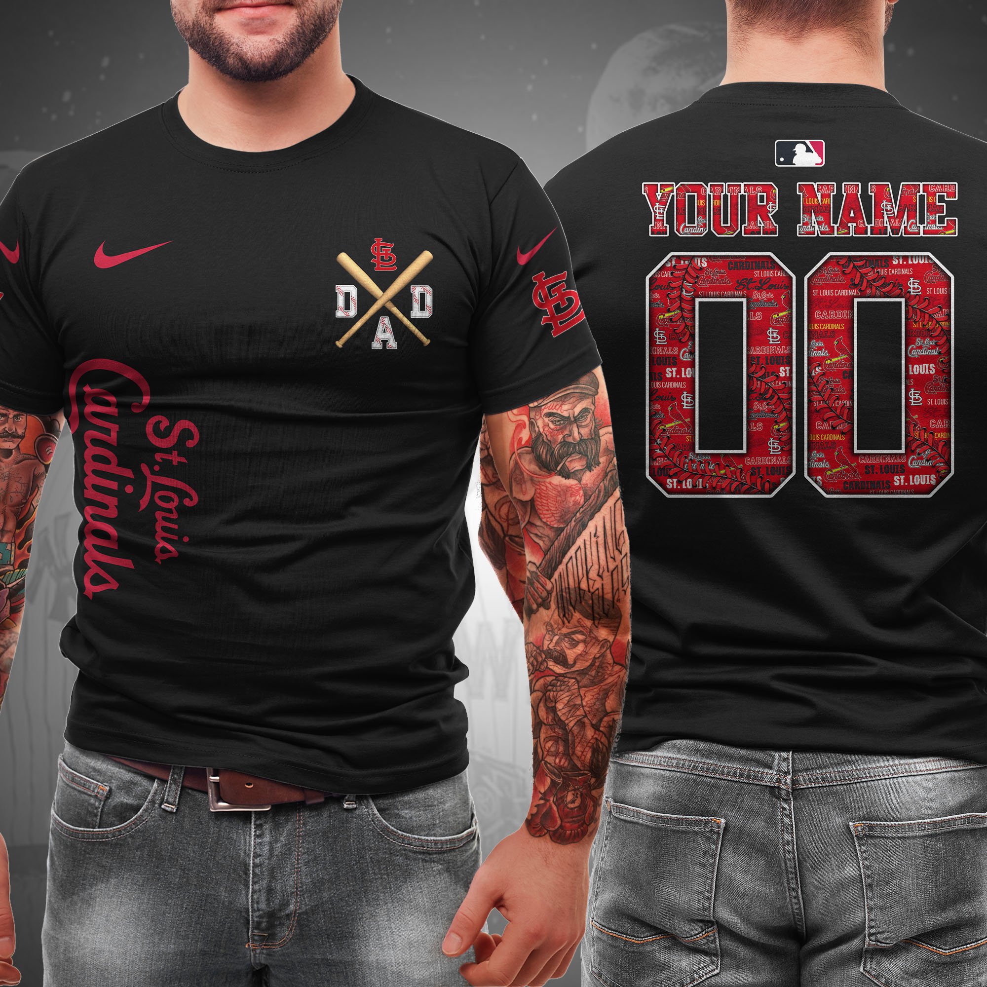 St. Louis Cardinals T-shirt Custom Name And Number, Sport Team Shirt, Gifts For Dad ETRG-05132208