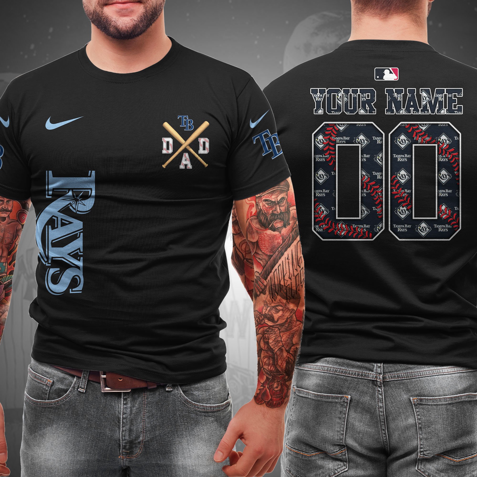 Tampa Bay Rays T-shirt Custom Name And Number, Sport Team Shirt, Gifts For Dad ETRG-05132208