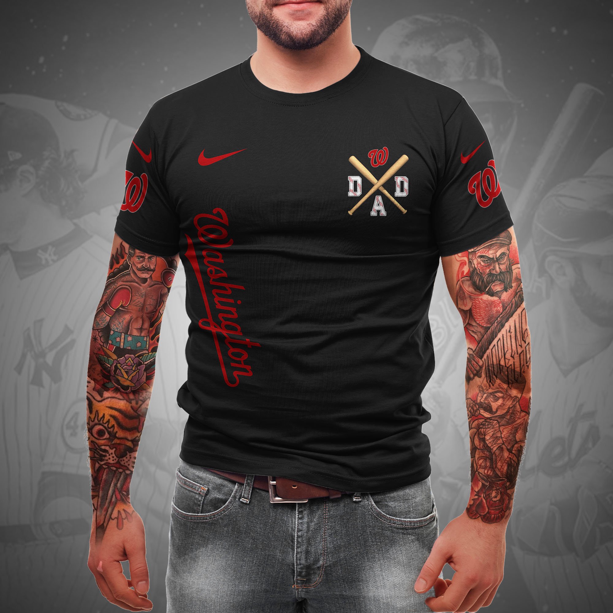 Alternative view of Washington Nationals T-shirt Custom Name And Number, Sport Team Shirt, Gifts For Dad ETRG-05132208