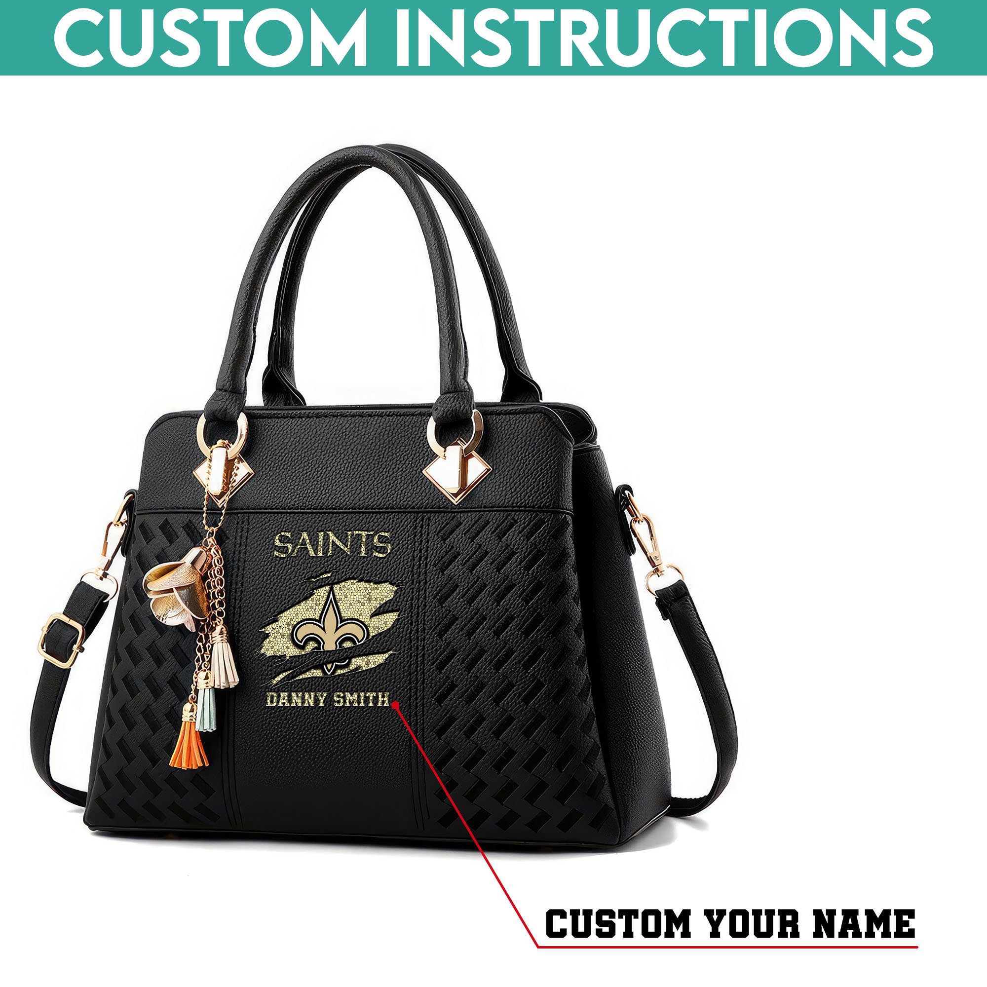 New Orleans Saints Deluxe Handbag For Women 2025 Versions, Sport Deluxe Handbag, Mother's Day Gift EHIVM-05152221 - Image 10