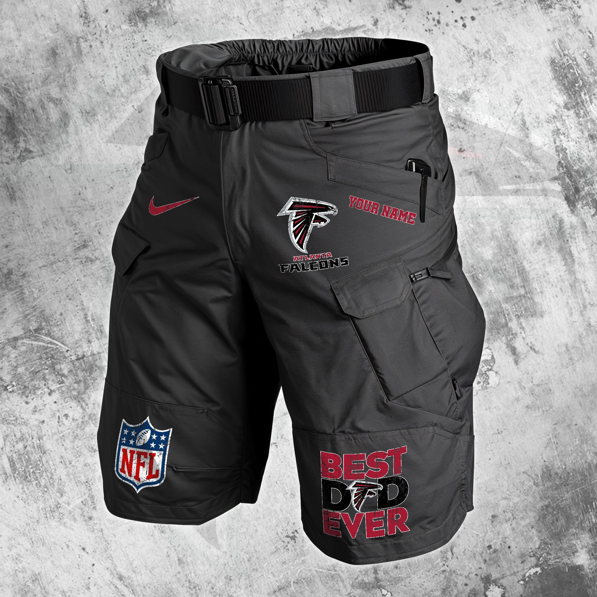 Atlanta Falcons Men Cargo Shorts Custom Your Name, Football Lovers Clothings, Father's Day Gifts EHIVM-05152262N