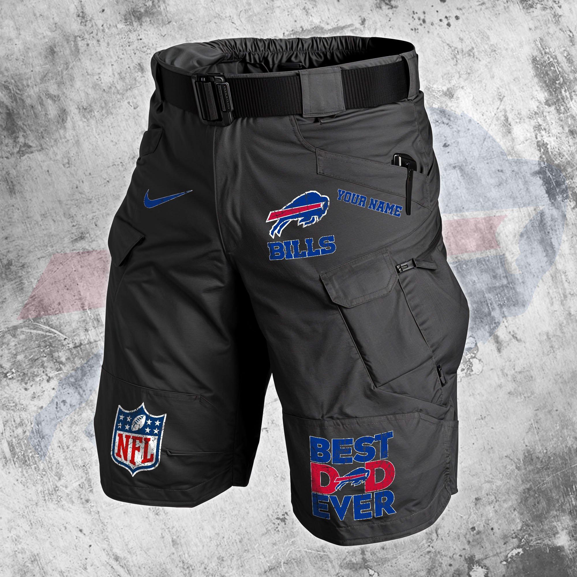 Buffalo Bills Men Cargo Shorts Custom Your Name, Football Lovers Clothings, Father's Day Gifts EHIVM-05152262N