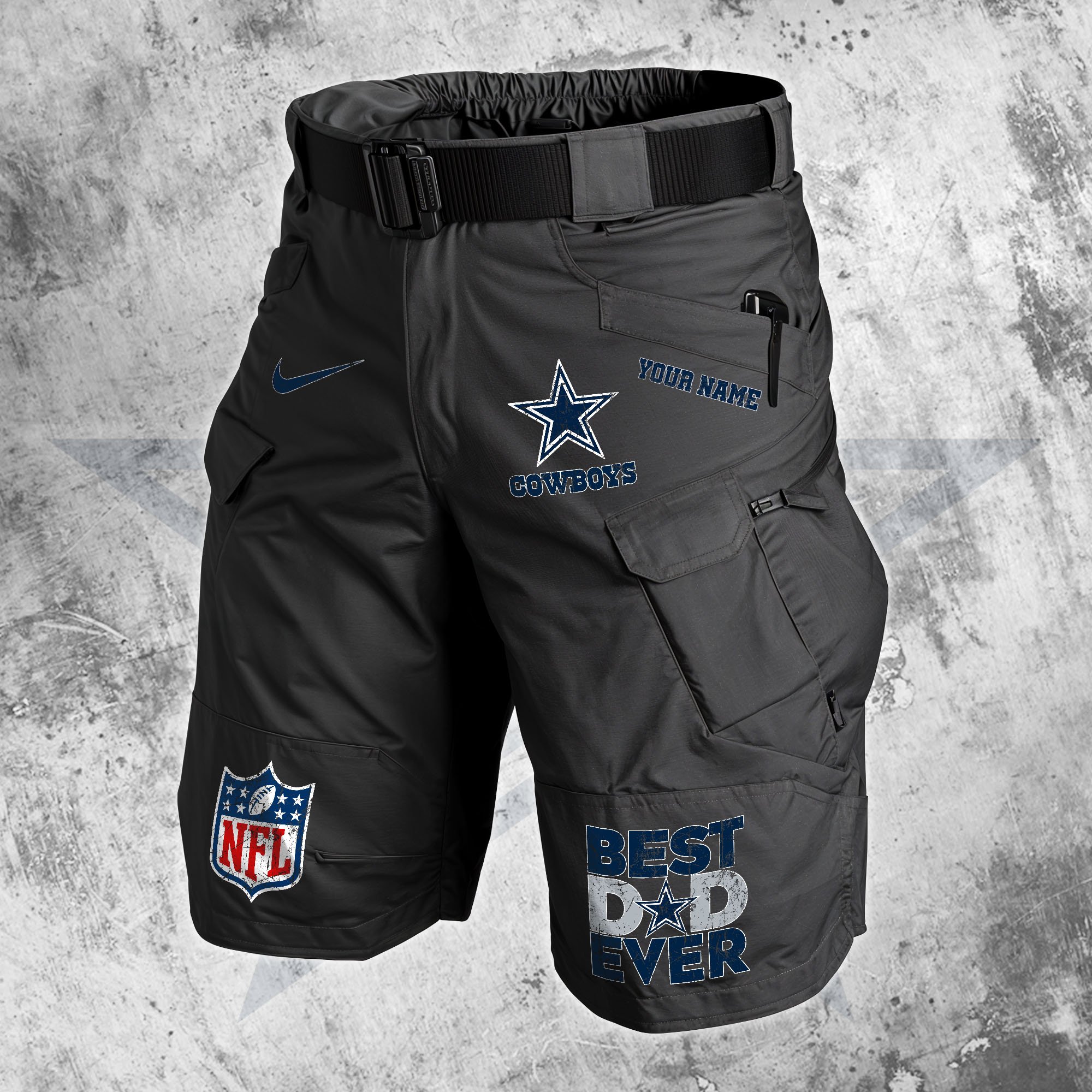 Dallas Cowboys Men Cargo Shorts Custom Your Name, Football Lovers Clothings, Father's Day Gifts EHIVM-05152262N