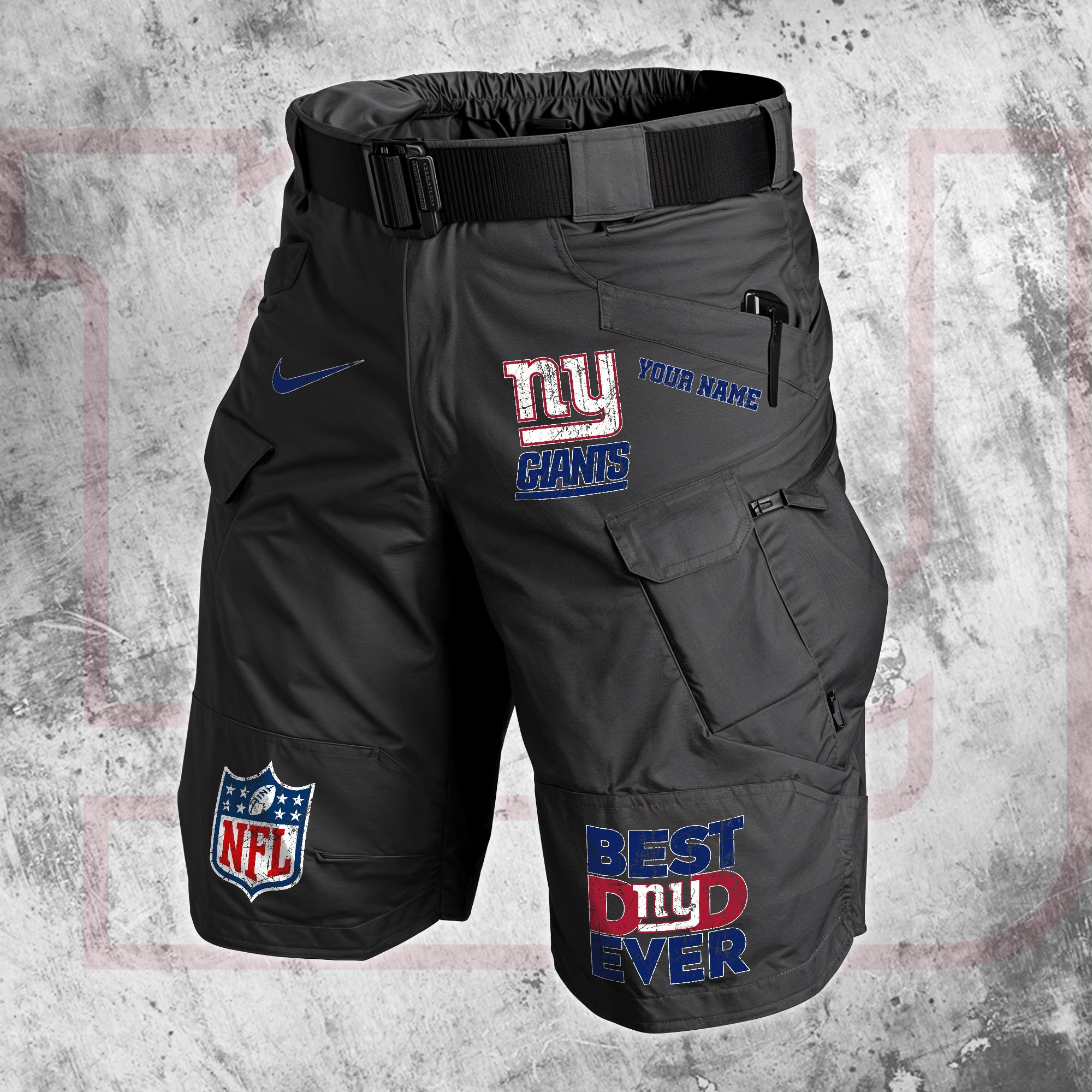 New York Giants Men Cargo Shorts Custom Your Name, Football Lovers Clothings, Father's Day Gifts EHIVM-05152262N