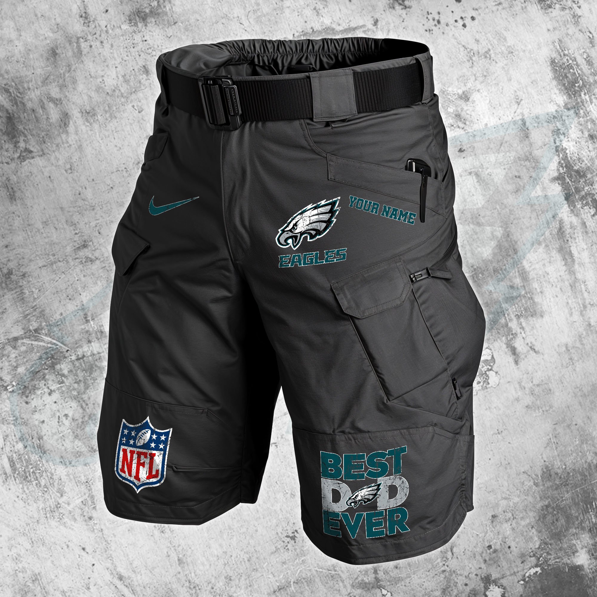 Philadelphia Eagles Men Cargo Shorts Custom Your Name, Football Lovers Clothings, Father's Day Gifts EHIVM-05152262N
