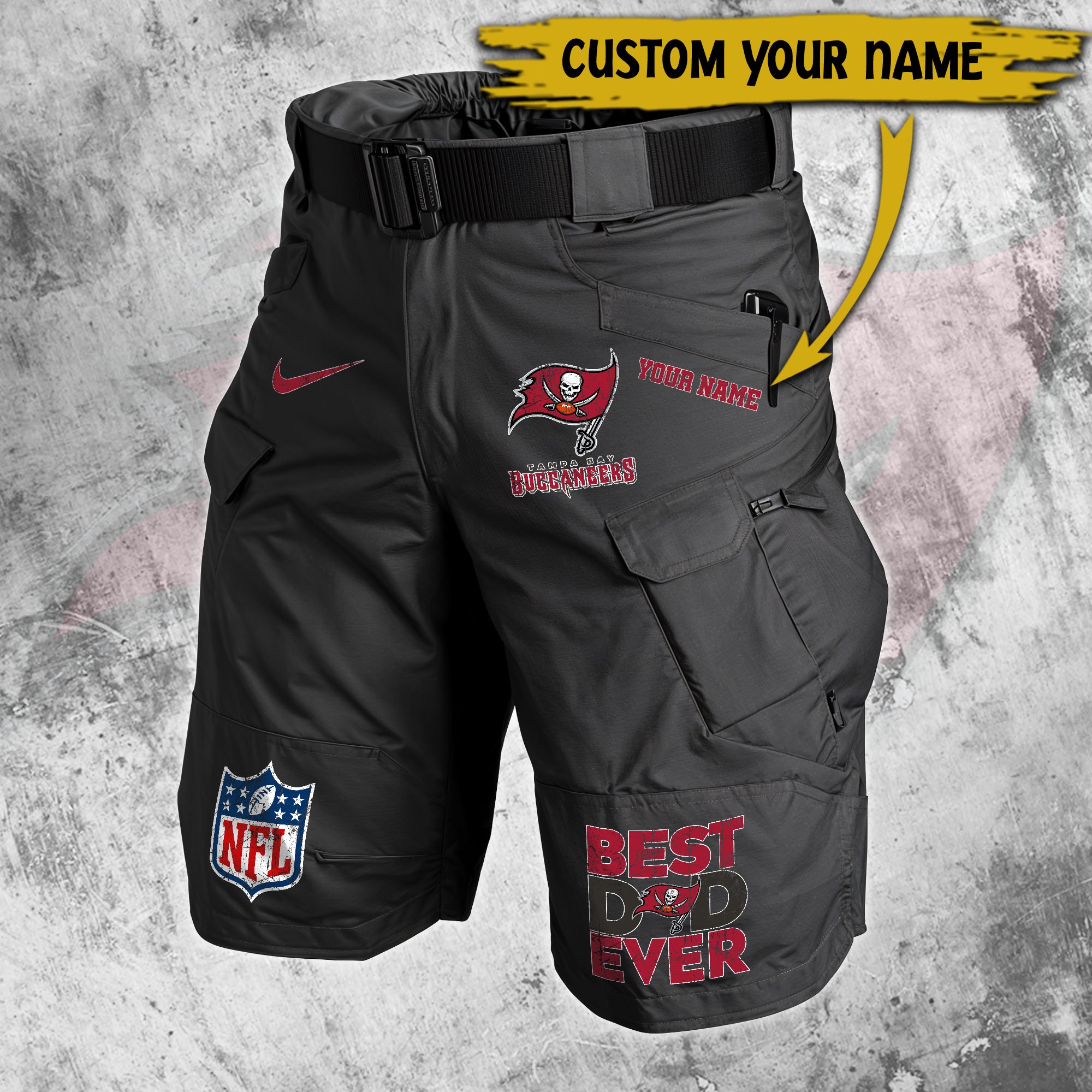 Alternative view of Tampa Bay Buccaneers Men Cargo Shorts Custom Your Name, Football Lovers Clothings, Father's Day Gifts EHIVM-05152262N