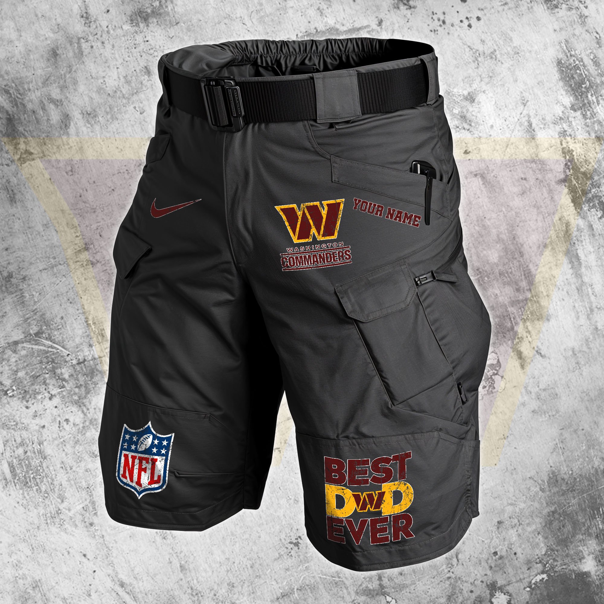 Washington Commanders Men Cargo Shorts Custom Your Name, Football Lovers Clothings, Father's Day Gifts EHIVM-05152262N