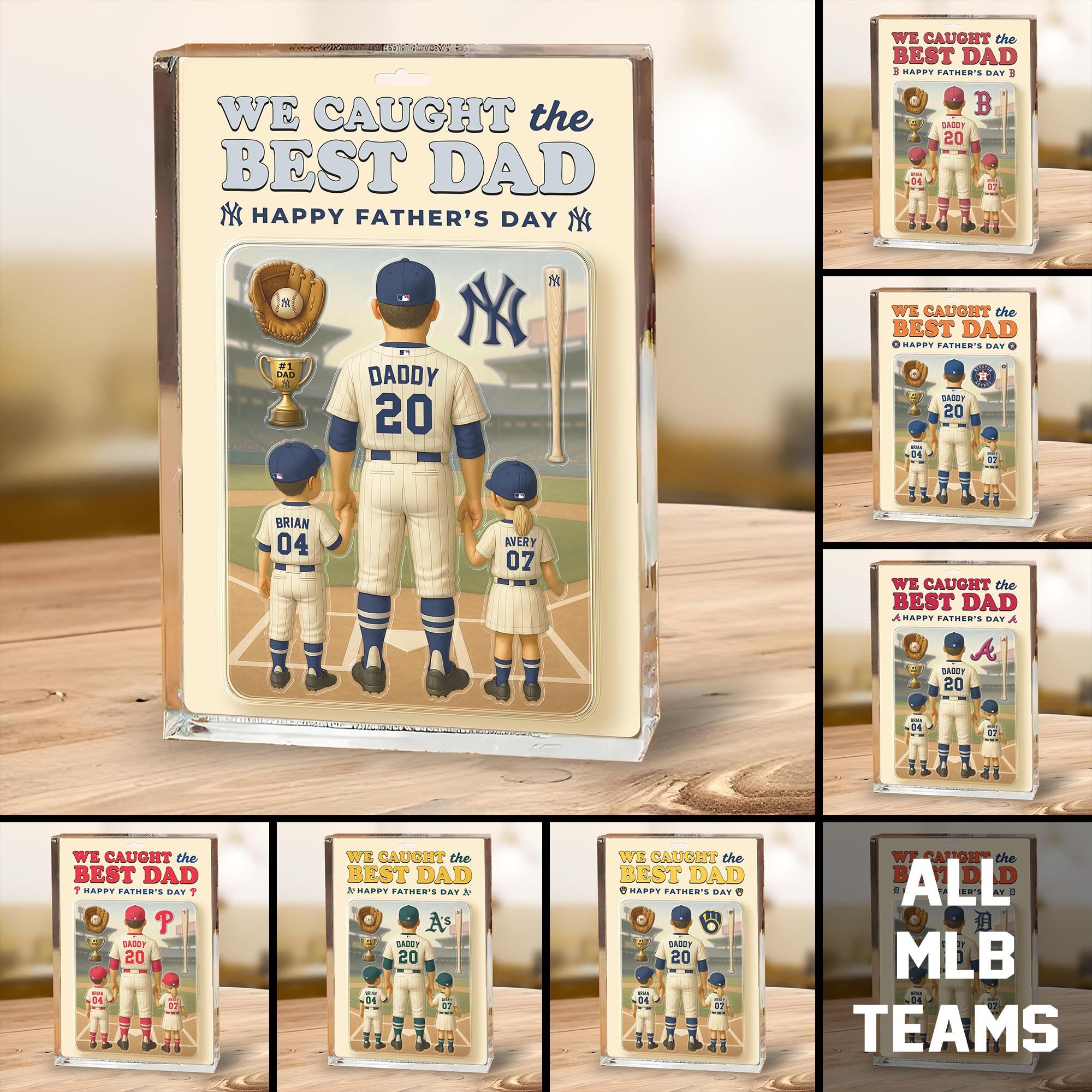 Alternative view of Best DAD Sport Shape Acrylic Blocks Custom Blocks, Home Decor, Sport Gifts ETRG-05082165