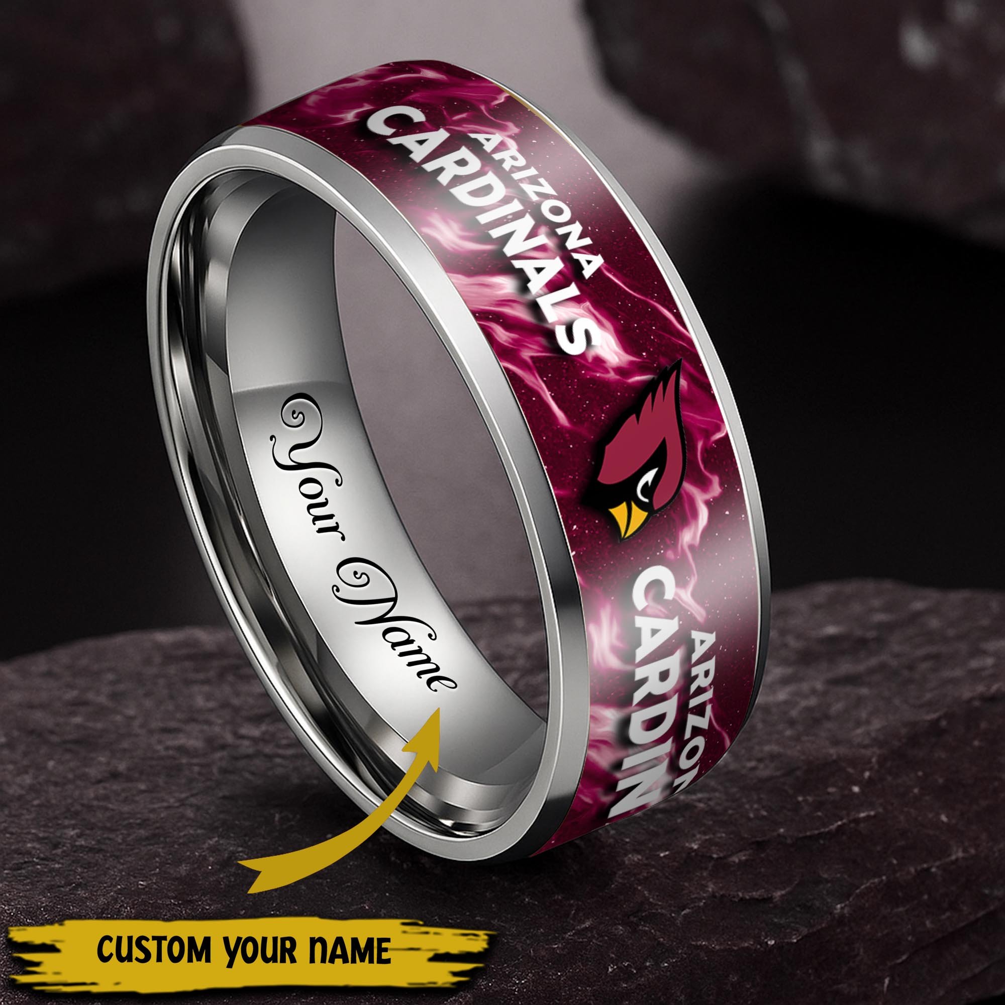 Arizona Cardinals Stainless Steel Rings Comes With Box 2025 versions, Gifts For Fan EHIVM-05132196
