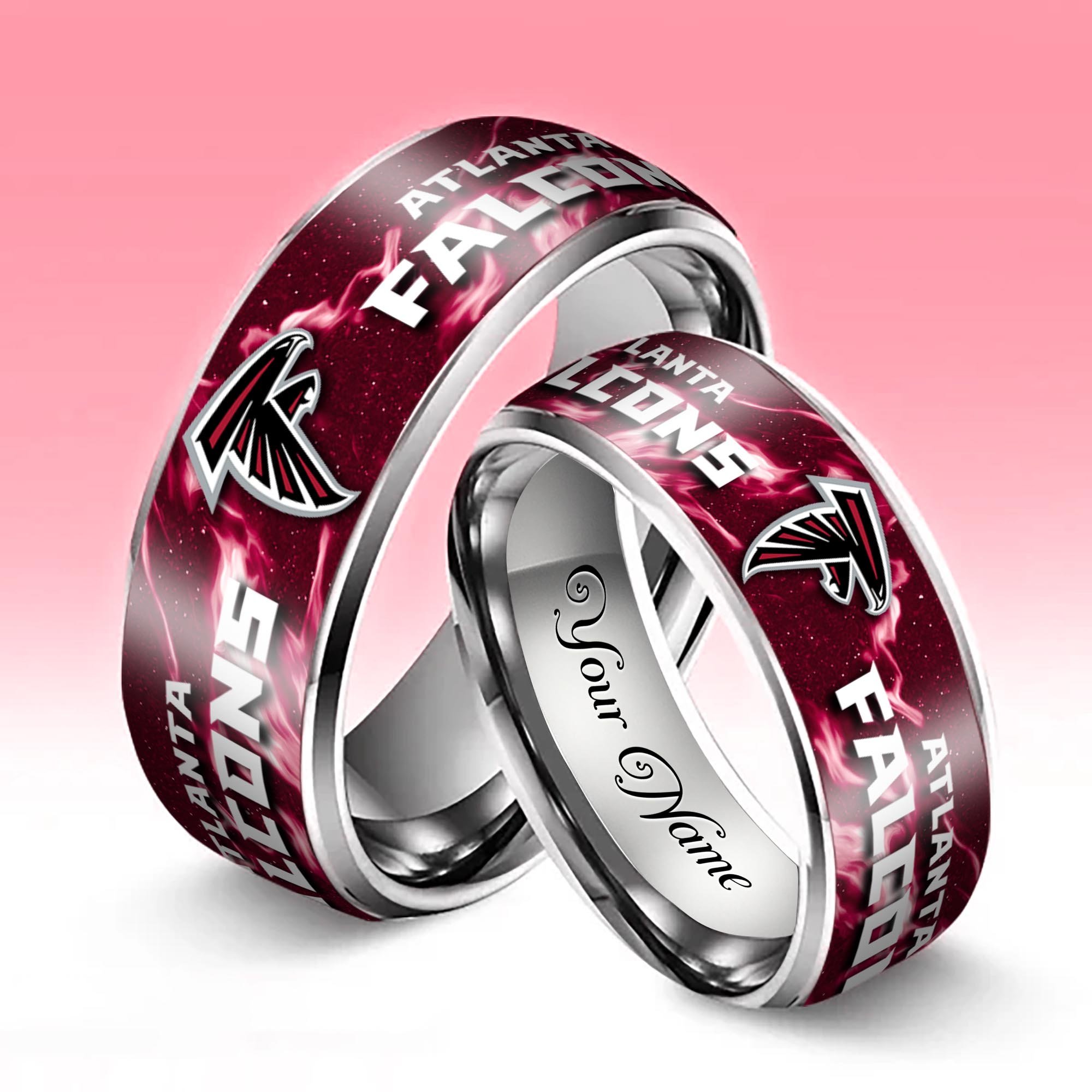 Alternative view of Atlanta Falcons Stainless Steel Rings Comes With Box 2025 versions, Gifts For Fan EHIVM-05132196