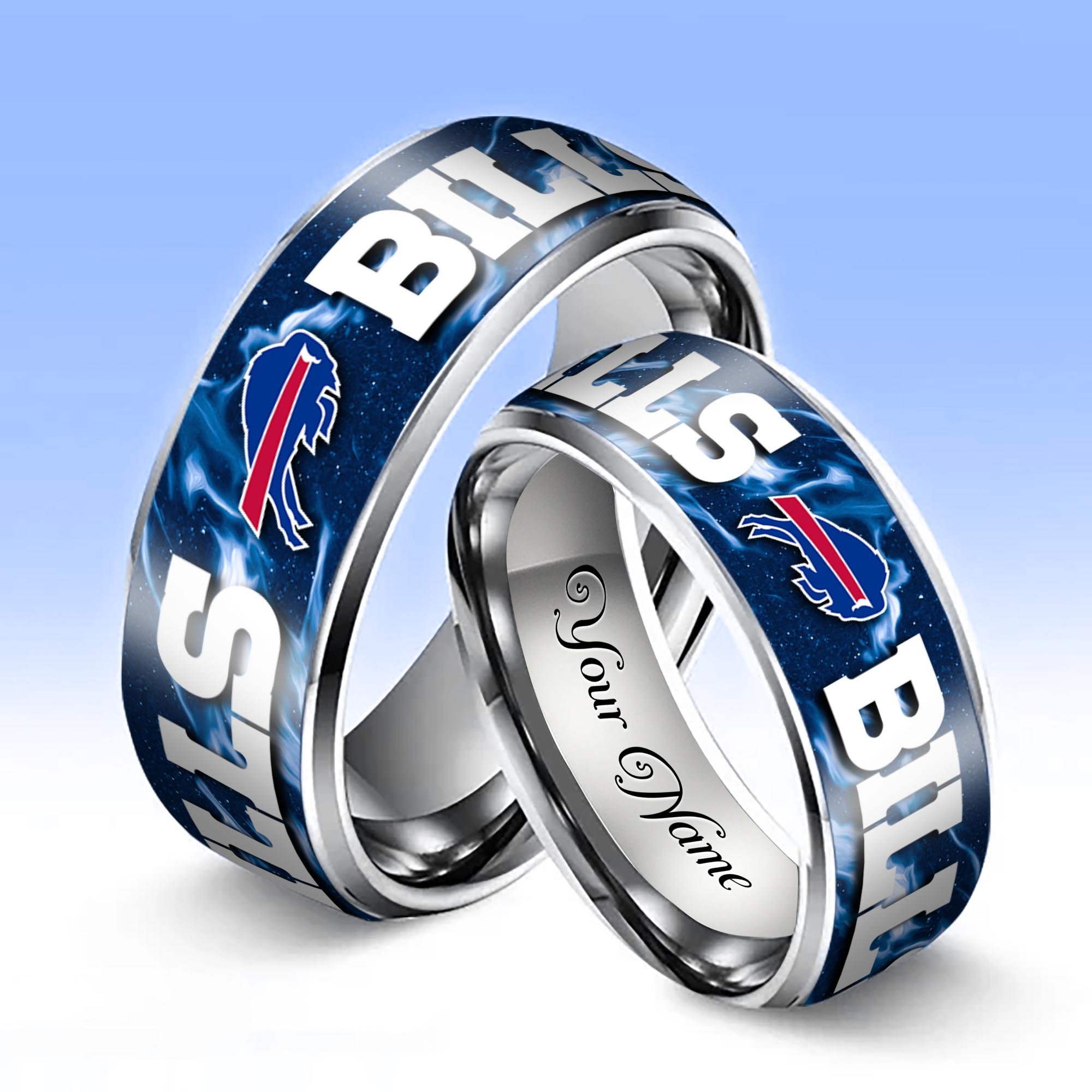 Alternative view of Buffalo Bills Stainless Steel Rings Comes With Box 2025 versions, Gifts For Fan EHIVM-05132196