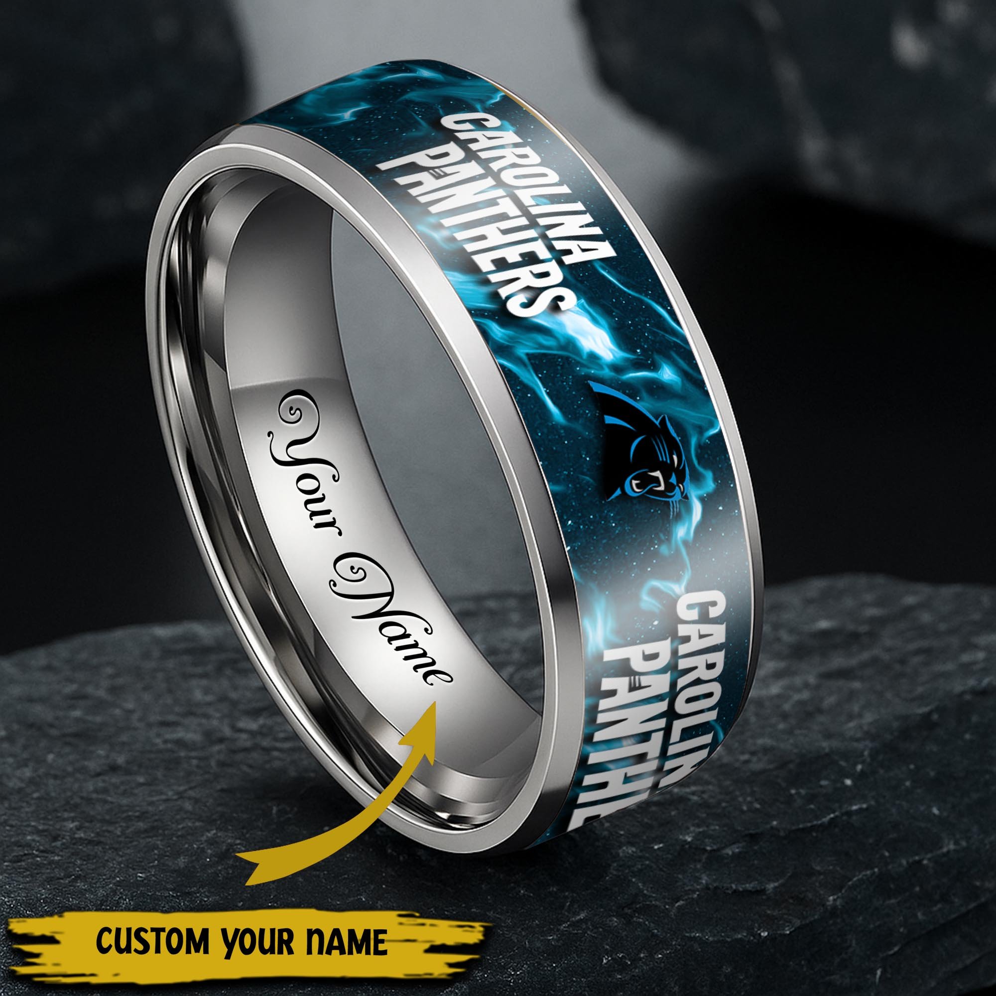Carolina Panthers Stainless Steel Rings Comes With Box 2025 versions, Gifts For Fan EHIVM-05132196