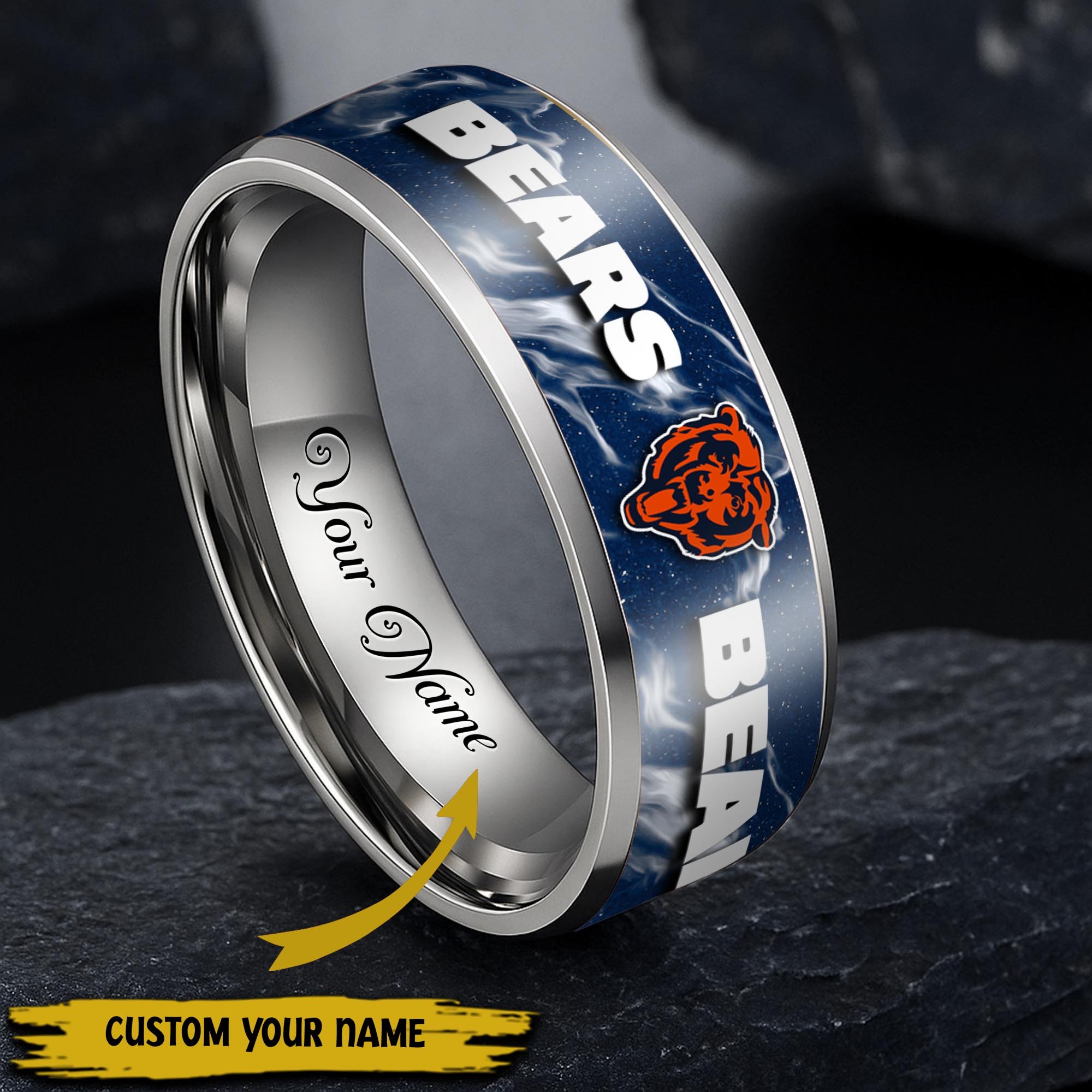 Chicago Bears Stainless Steel Rings Comes With Box 2025 versions, Gifts For Fan EHIVM-05132196