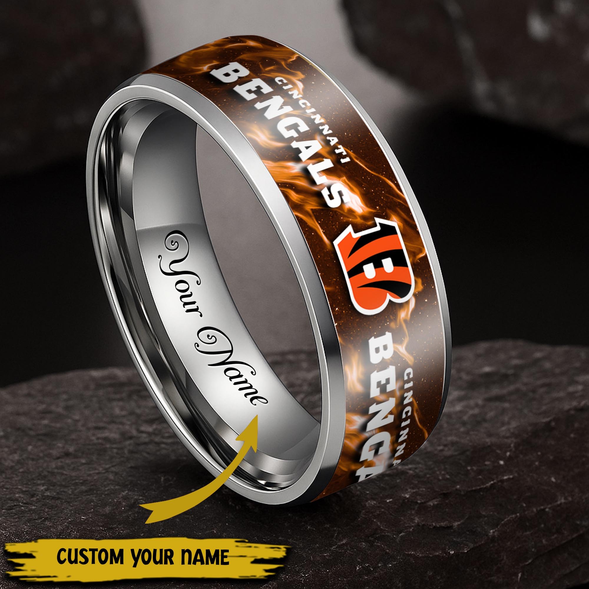 Cincinnati Bengals Stainless Steel Rings Comes With Box 2025 versions, Gifts For Fan EHIVM-05132196