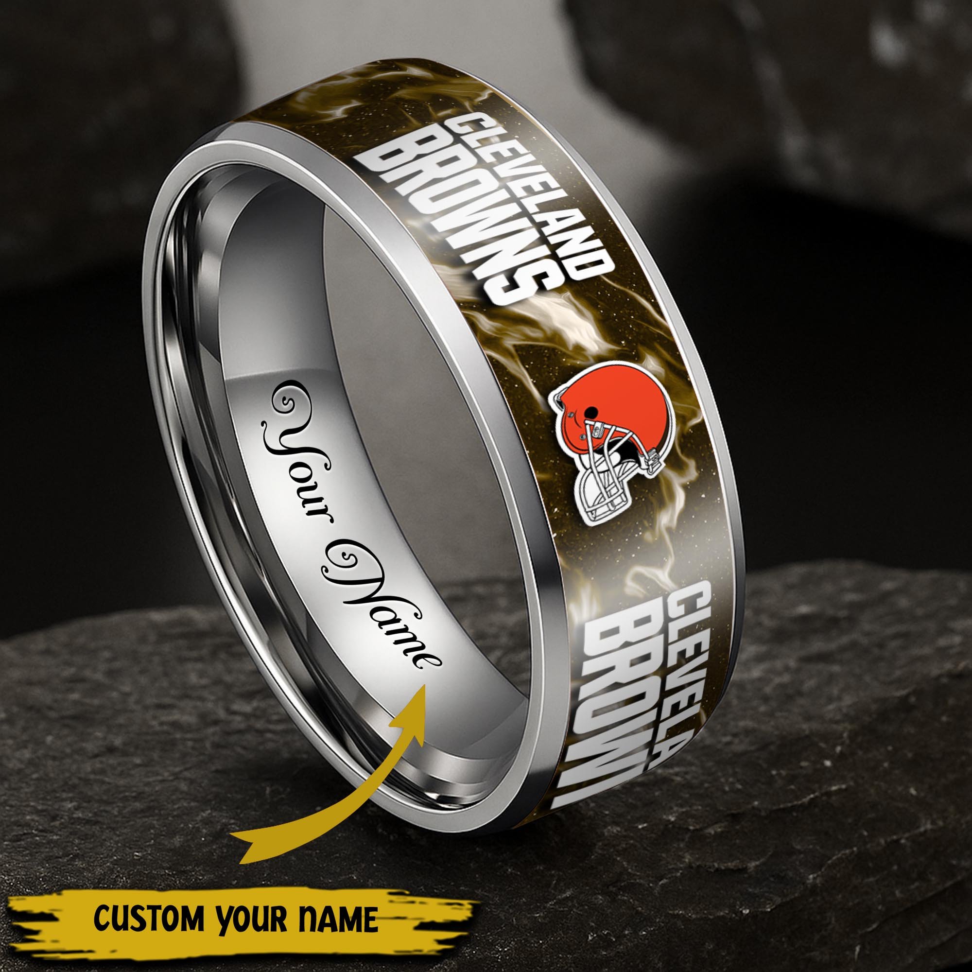 Cleveland Browns Stainless Steel Rings Comes With Box 2025 versions, Gifts For Fan EHIVM-05132196