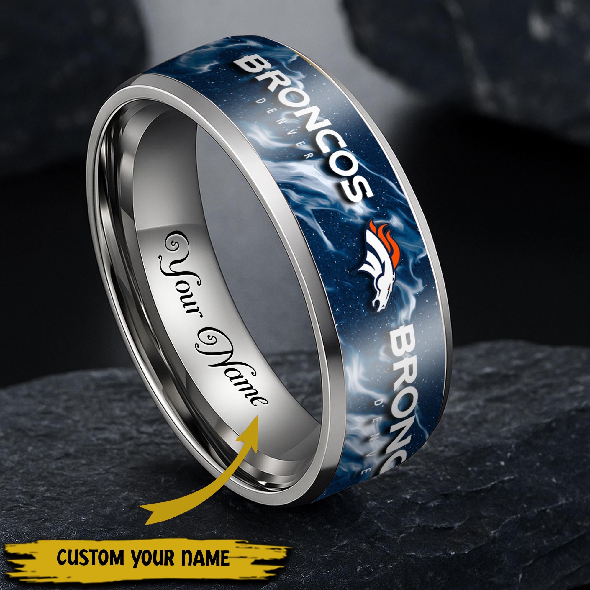 Denver Broncos Stainless Steel Rings Comes With Box 2025 versions, Gifts For Fan EHIVM-05132196