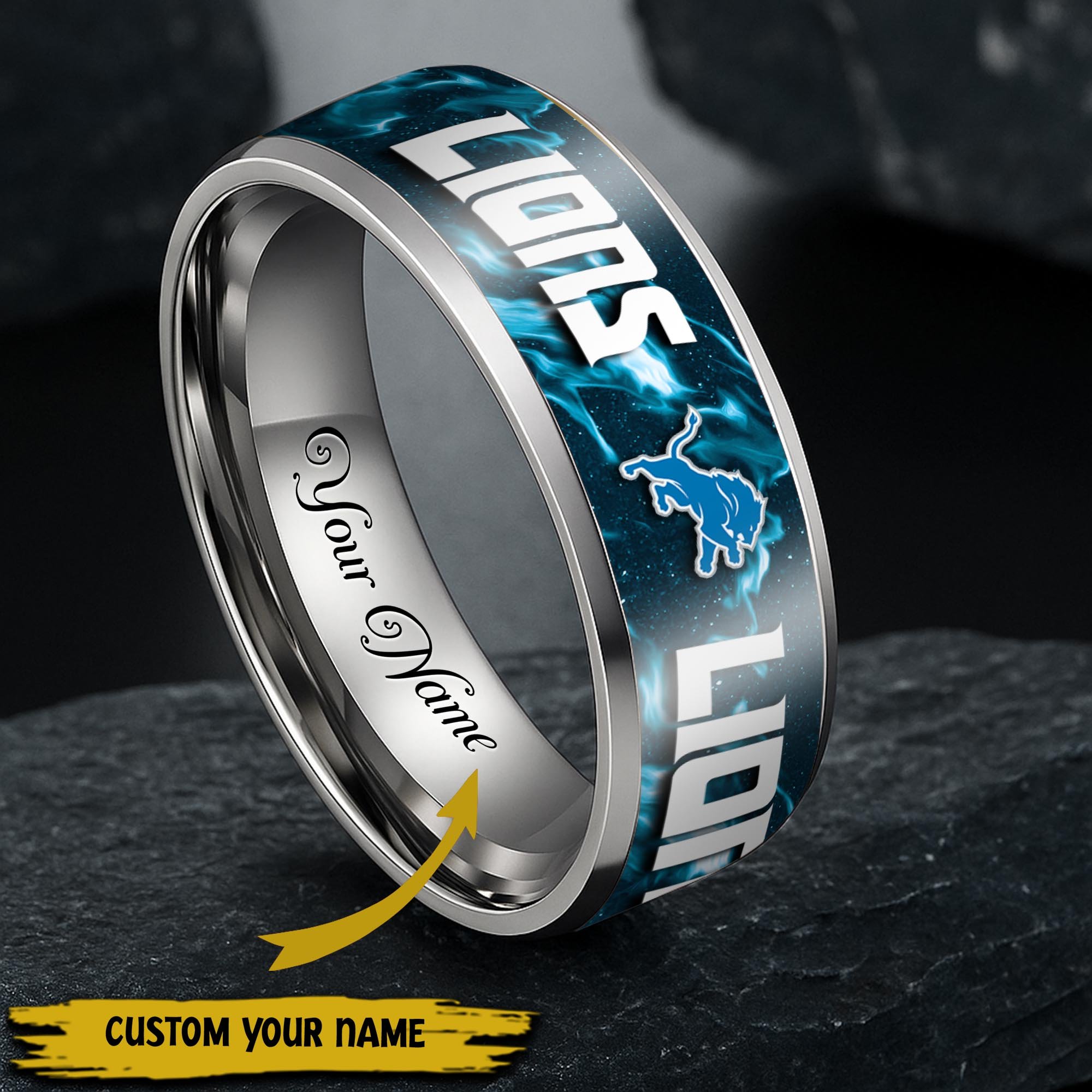 Detroit Lions Stainless Steel Rings Comes With Box 2025 versions, Gifts For Fan EHIVM-05132196