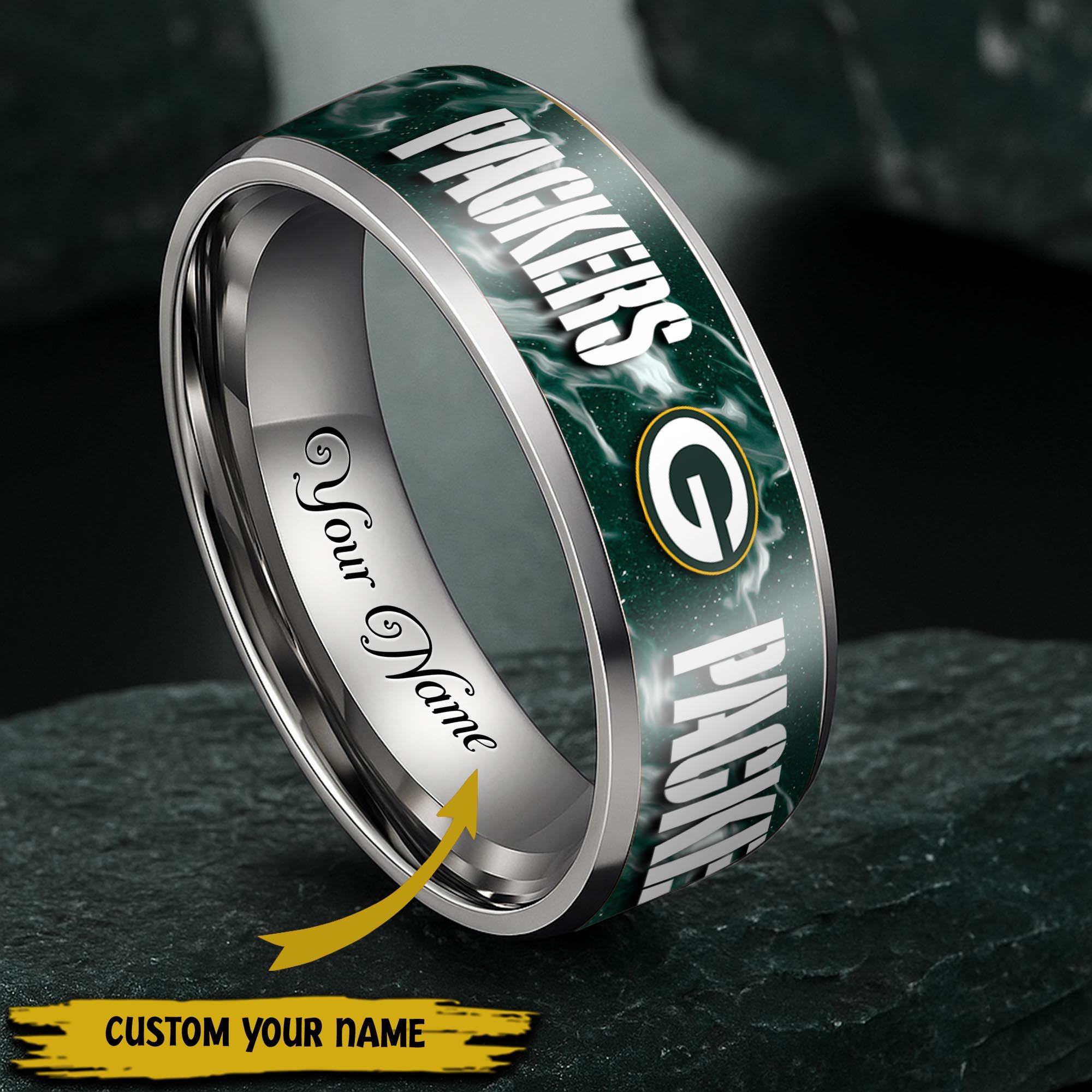 Green Bay Packers Stainless Steel Rings Comes With Box 2025 versions, Gifts For Fan EHIVM-05132196