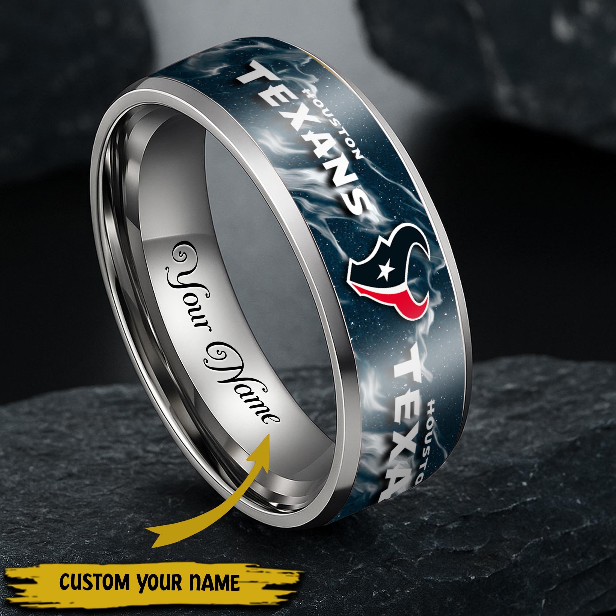 Houston Texans Stainless Steel Rings Comes With Box 2025 versions, Gifts For Fan EHIVM-05132196