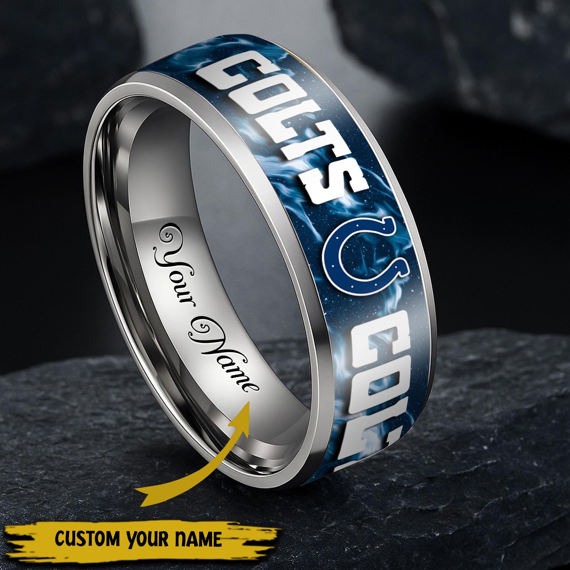 Indianapolis Colts Stainless Steel Rings Comes With Box 2025 versions, Gifts For Fan EHIVM-05132196
