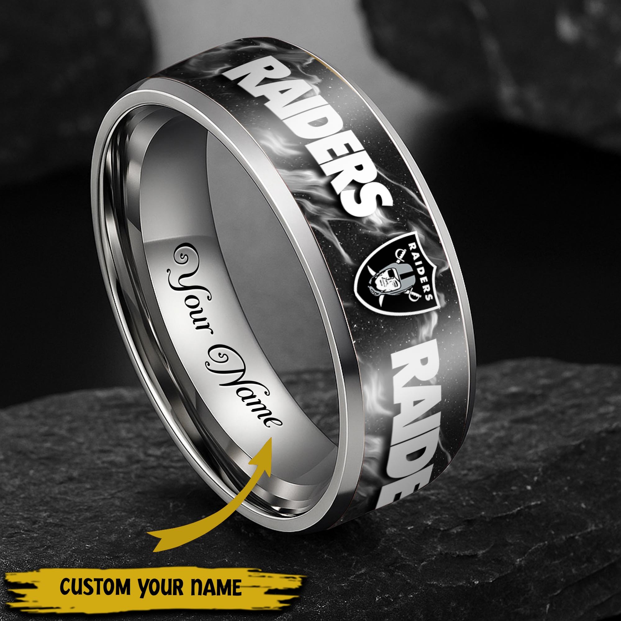 Las Vegas Raiders Stainless Steel Rings Comes With Box 2025 versions, Gifts For Fan EHIVM-05132196