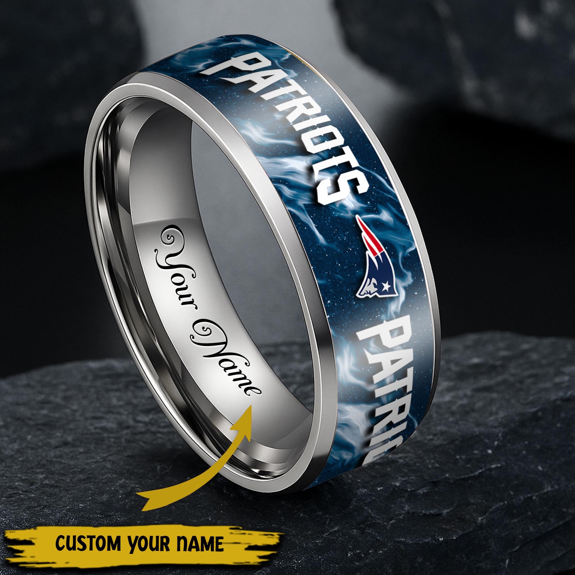 New England Patriots Stainless Steel Rings Comes With Box 2025 versions, Gifts For Fan EHIVM-05132196