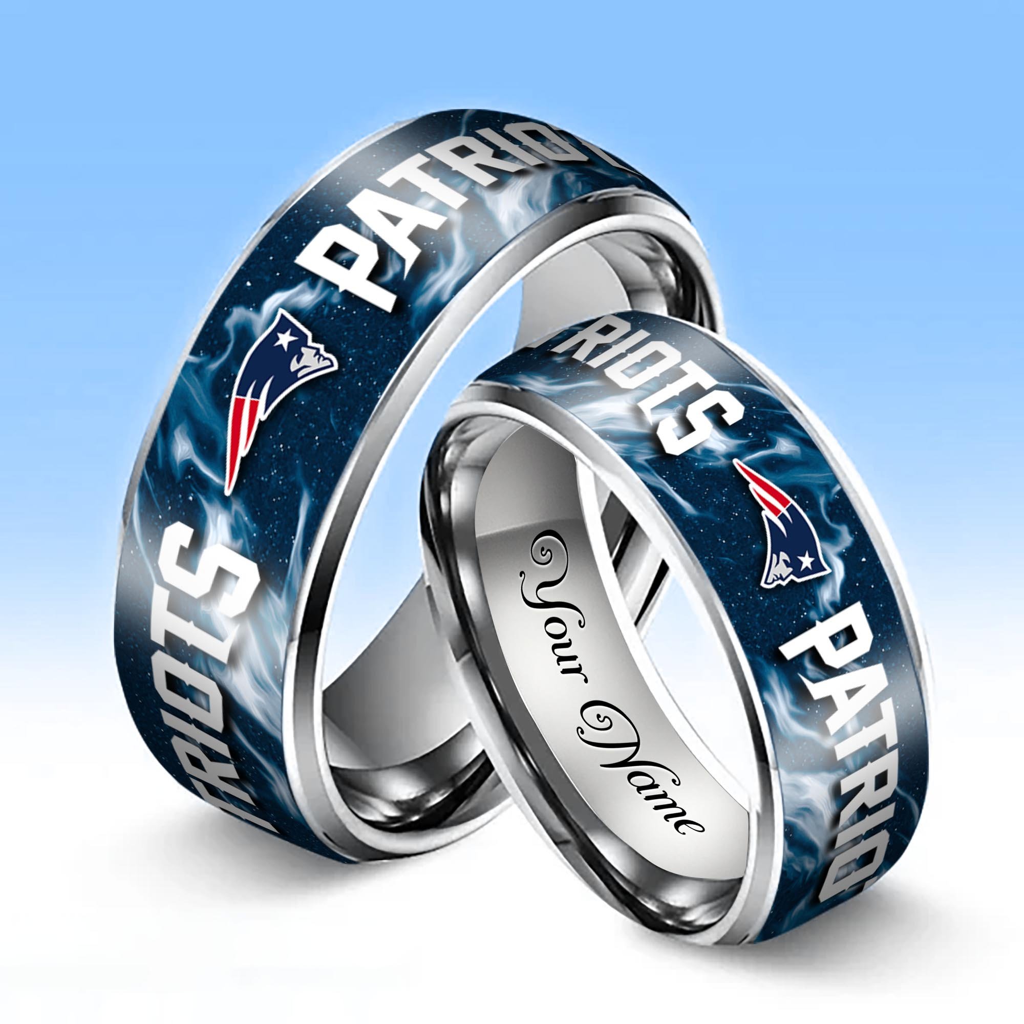 Alternative view of New England Patriots Stainless Steel Rings Comes With Box 2025 versions, Gifts For Fan EHIVM-05132196