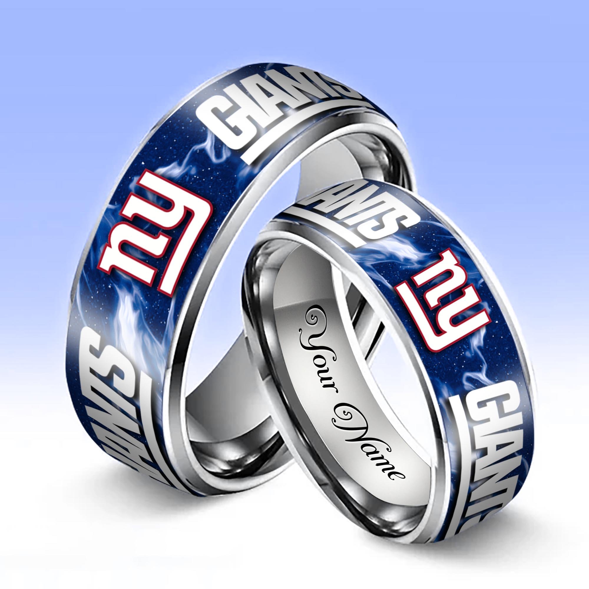 Alternative view of New York Giants Stainless Steel Rings Comes With Box 2025 versions, Gifts For Fan EHIVM-05132196