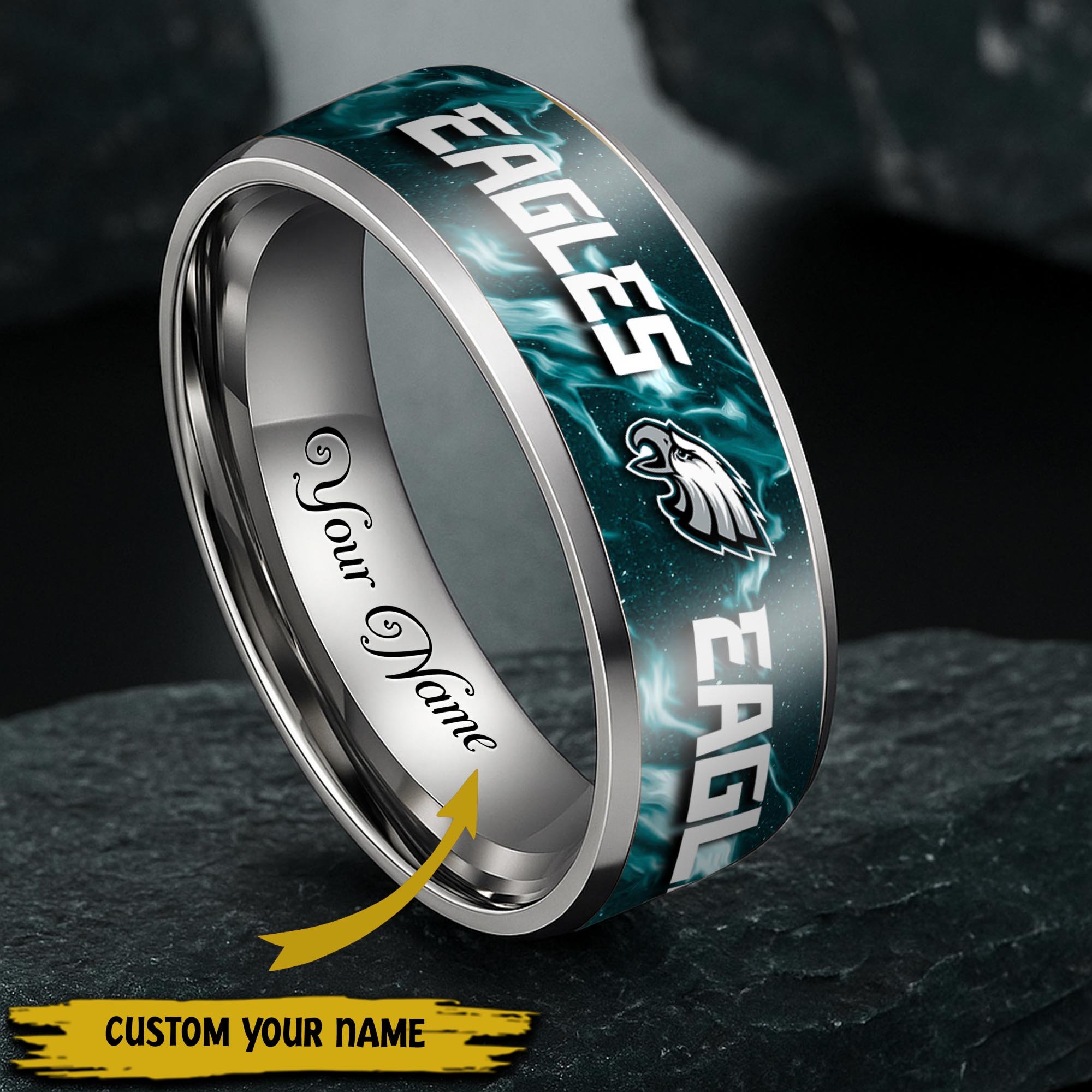 Philadelphia Eagles Stainless Steel Rings Comes With Box 2025 versions, Gifts For Fan EHIVM-05132196