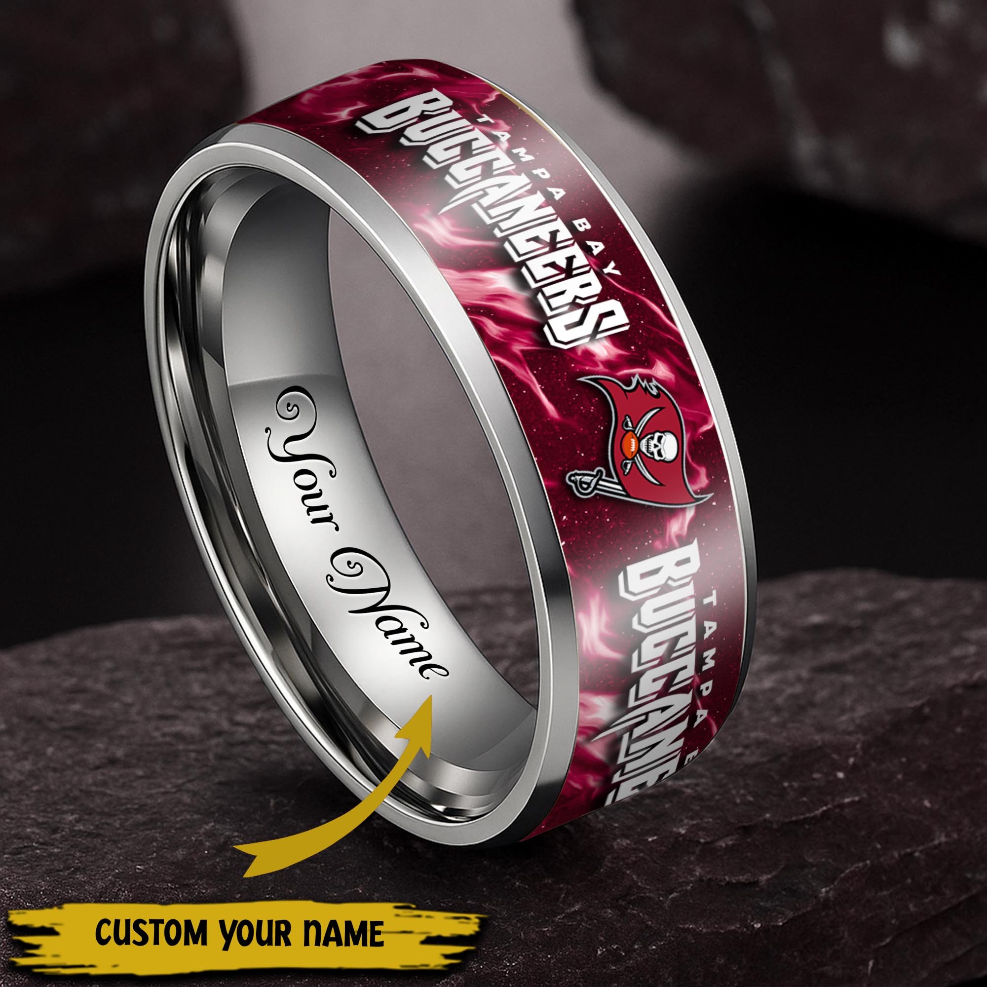 Tampa Bay Buccaneers Stainless Steel Rings Comes With Box 2025 versions, Gifts For Fan EHIVM-05132196