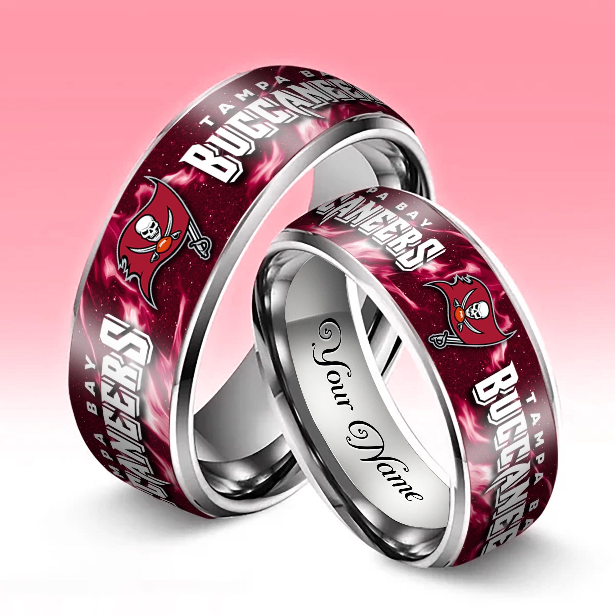Alternative view of Tampa Bay Buccaneers Stainless Steel Rings Comes With Box 2025 versions, Gifts For Fan EHIVM-05132196