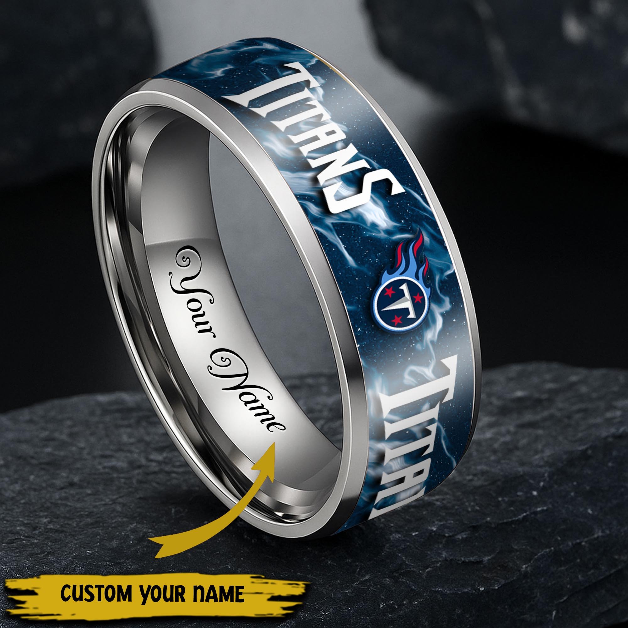 Tennessee Titans Stainless Steel Rings Comes With Box 2025 versions, Gifts For Fan EHIVM-05132196