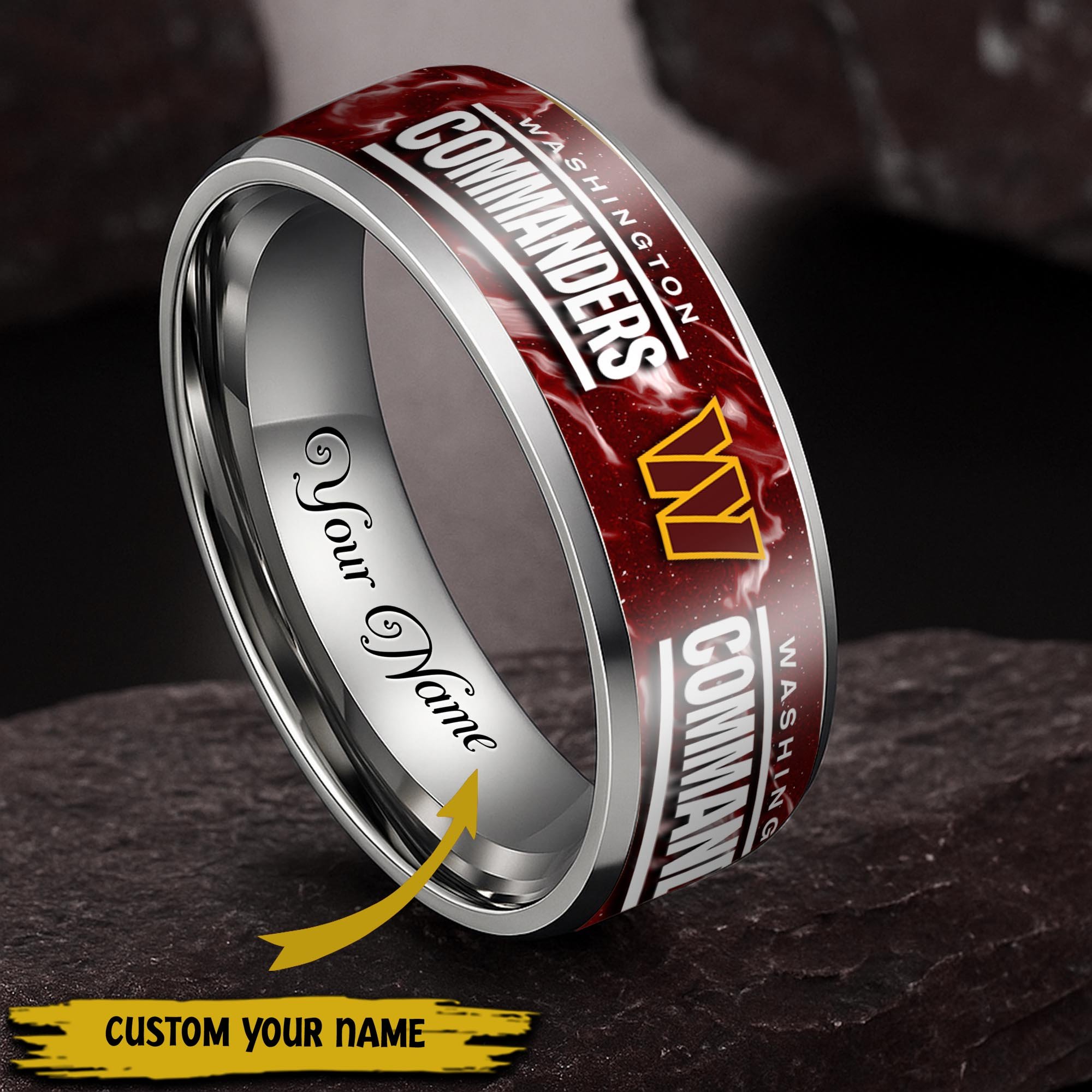 Washington Commanders Stainless Steel Rings Comes With Box 2025 versions, Gifts For Fan EHIVM-05132196