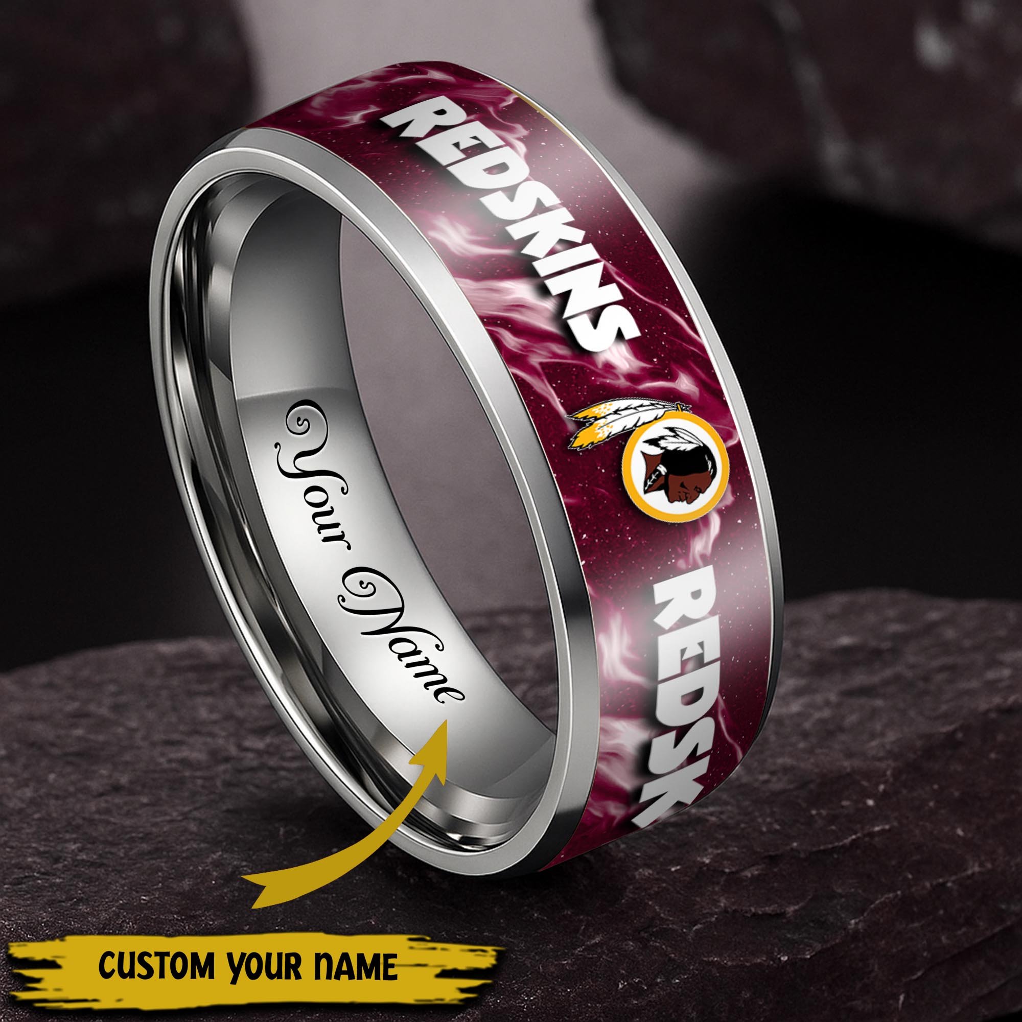 Washington Redskins Stainless Steel Rings Comes With Box 2025 versions, Gifts For Fan EHIVM-05132196