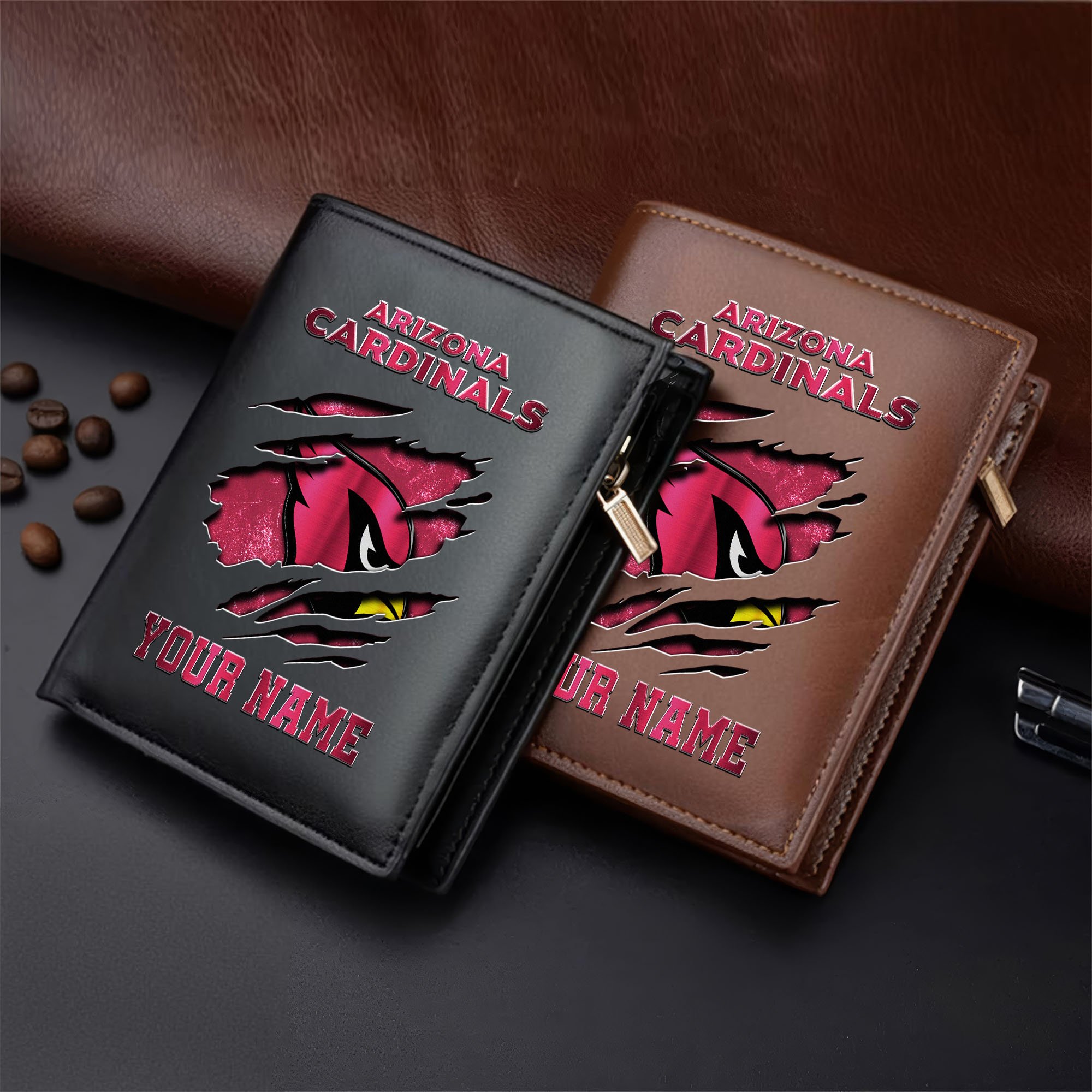 Arizona Cardinals Men Wallet Custom Your Name, Football Team Men Wallet For Fans, Gifts For Football Lovers  EHIVM-05152222