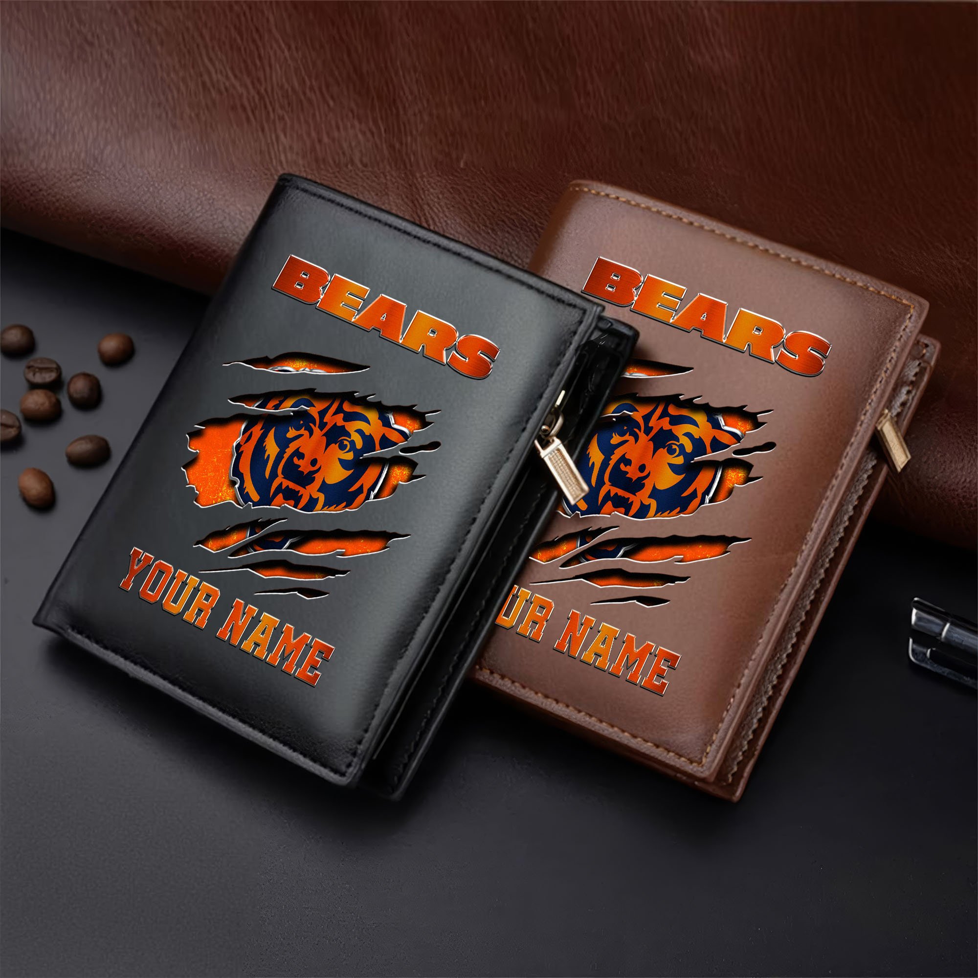 Chicago Bears Men Wallet Custom Your Name, Football Team Men Wallet For Fans, Gifts For Football Lovers  EHIVM-05152222