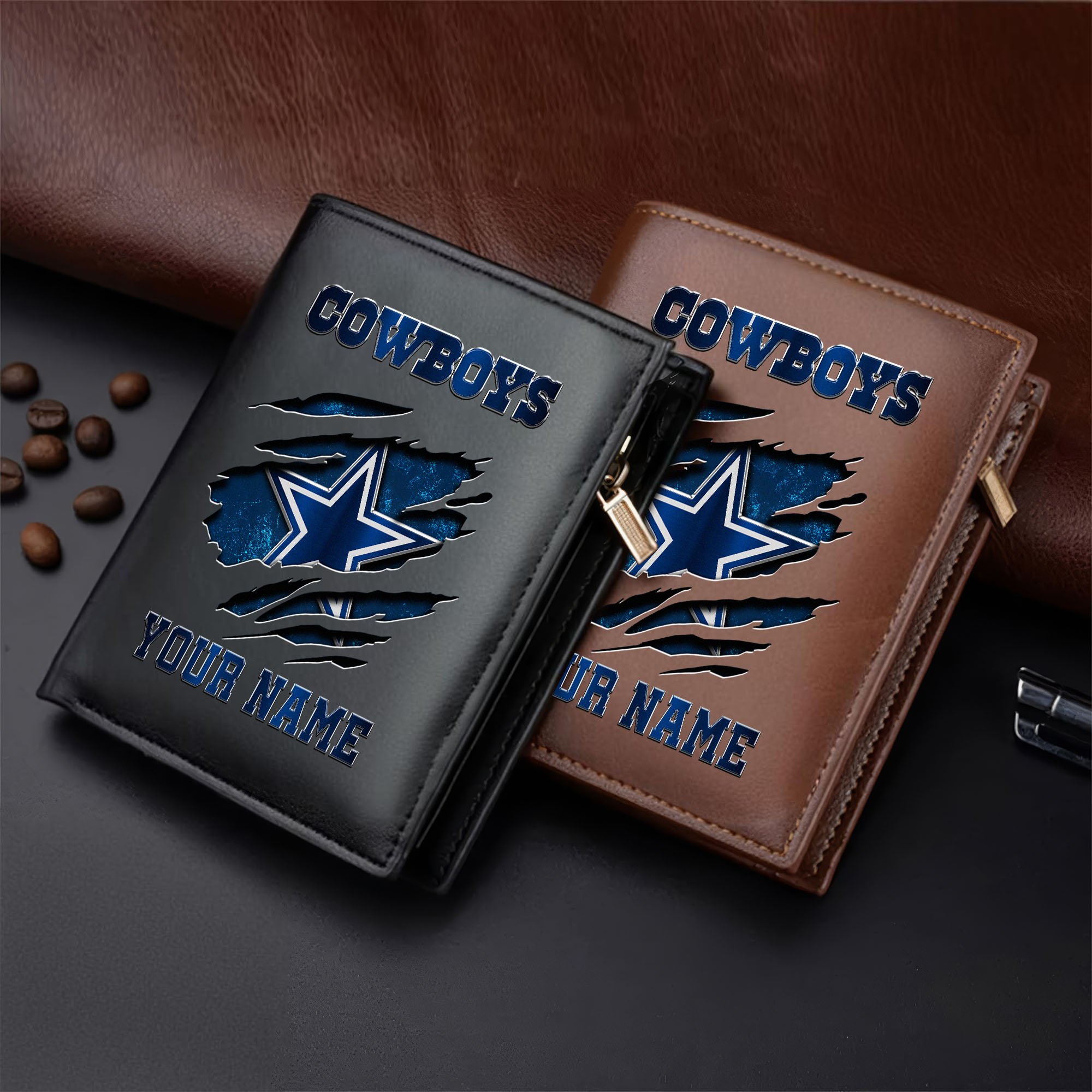 Dallas Cowboys Men Wallet Custom Your Name, Football Team Men Wallet For Fans, Gifts For Football Lovers  EHIVM-05152222