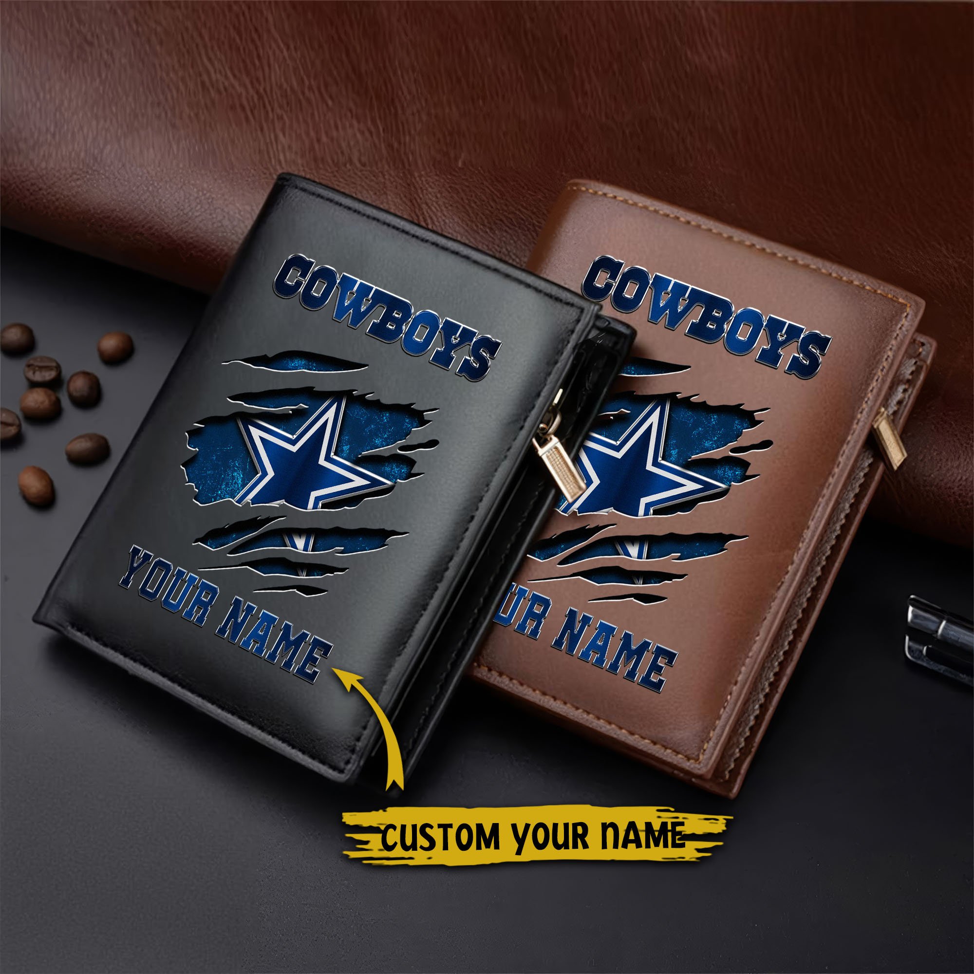 Alternative view of Dallas Cowboys Men Wallet Custom Your Name, Football Team Men Wallet For Fans, Gifts For Football Lovers  EHIVM-05152222